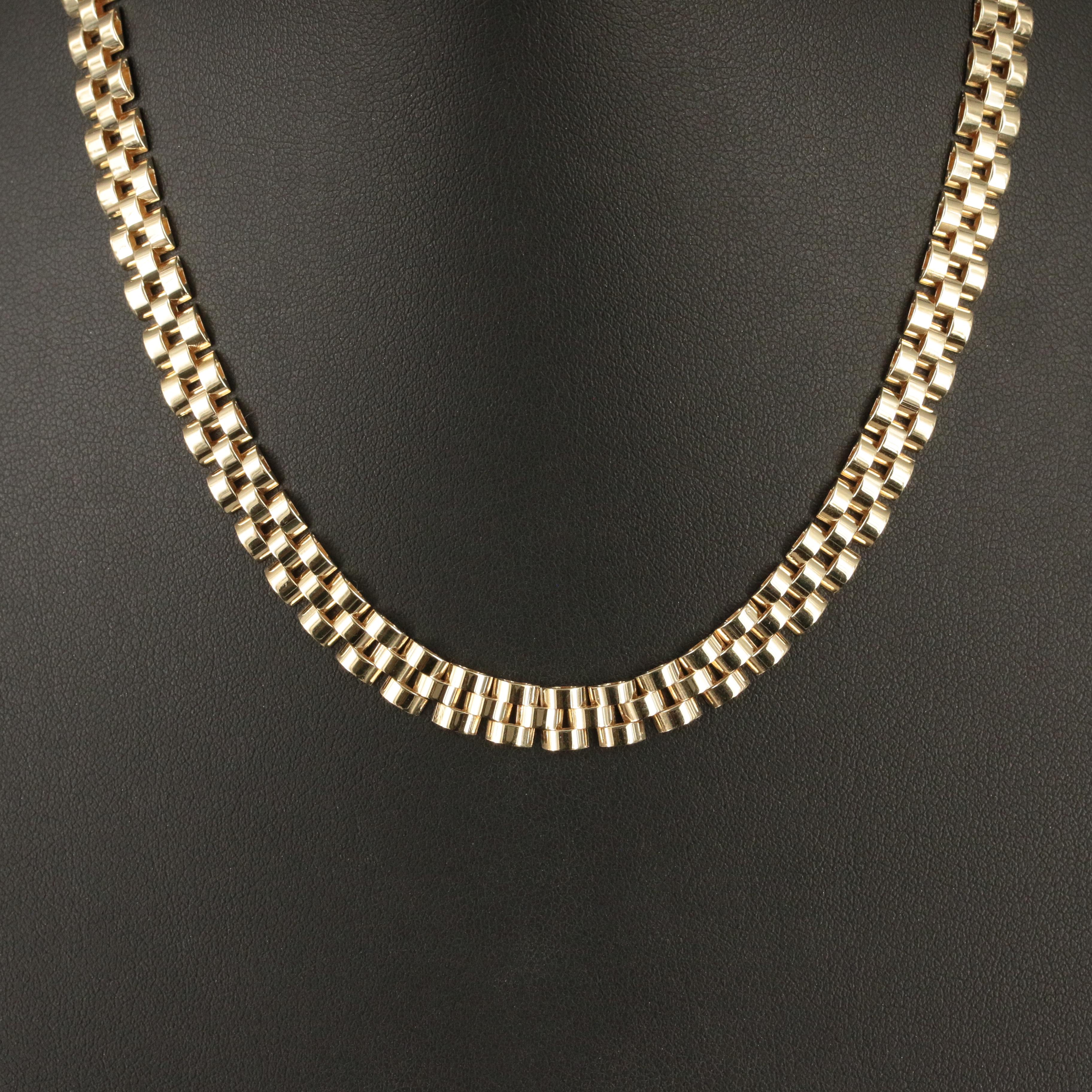 Italian 14K Panther Chain Necklace