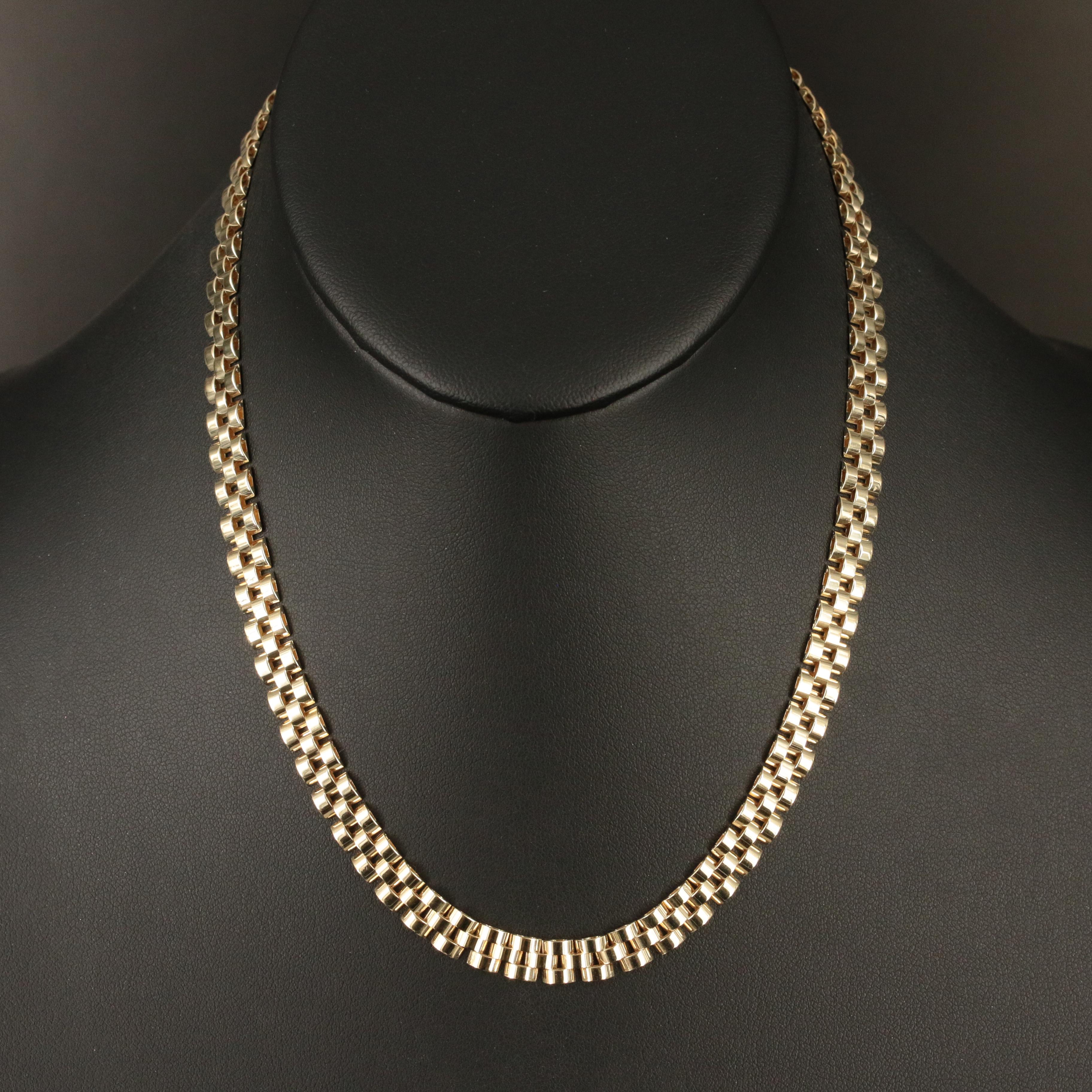 Italian 14K Panther Chain Necklace