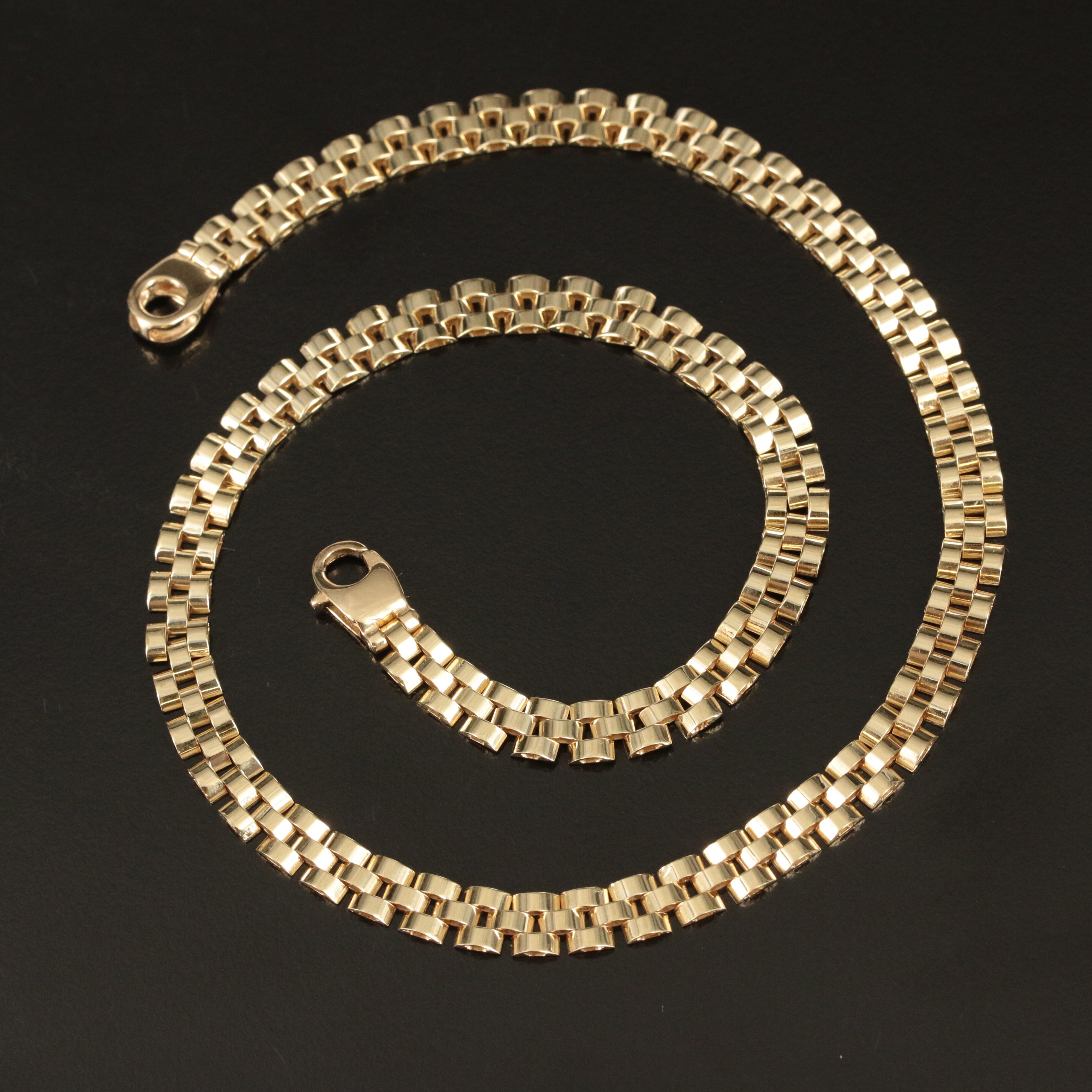 Italian 14K Panther Chain Necklace