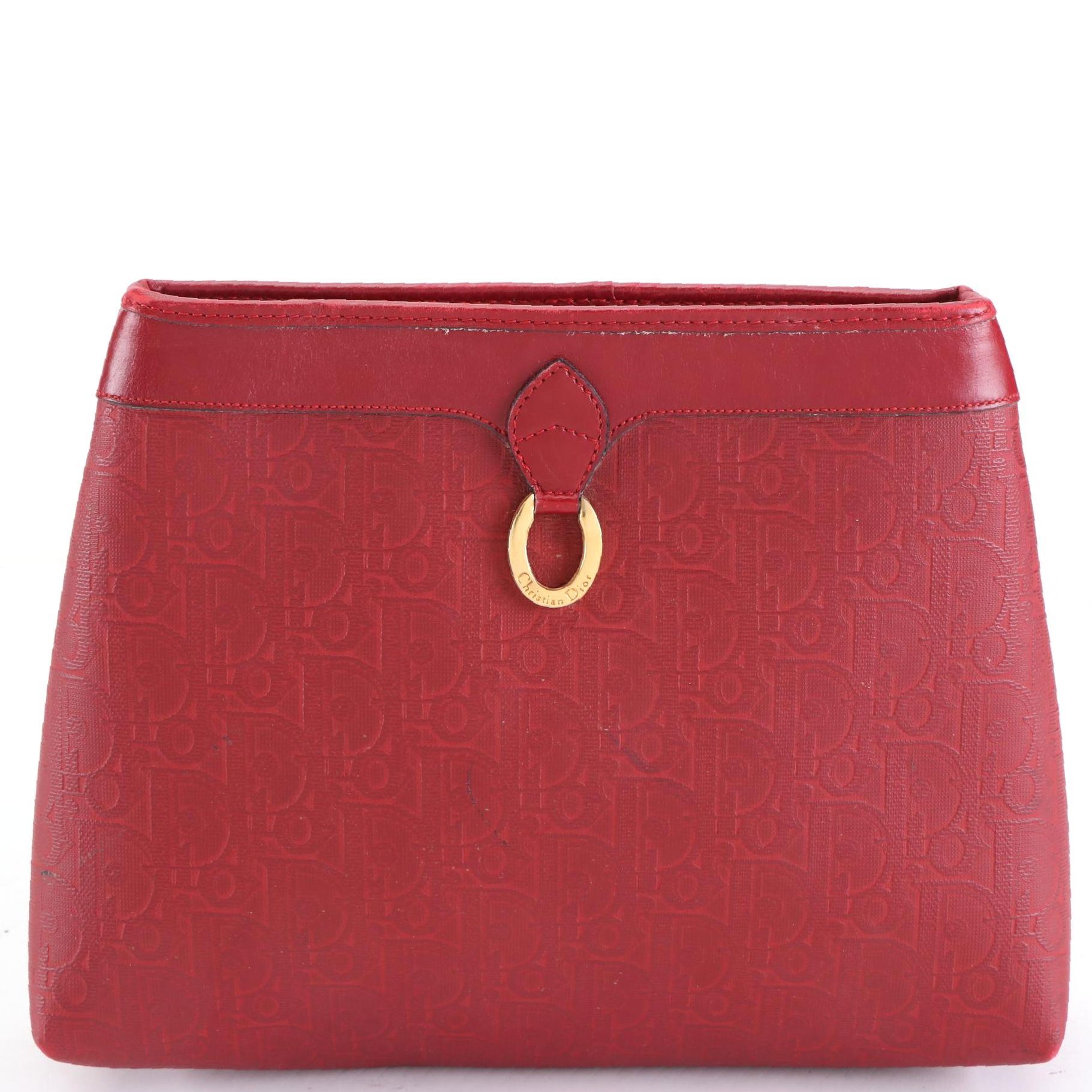 Christian Dior Clutch Pouch in Mongram Canvas and Leather