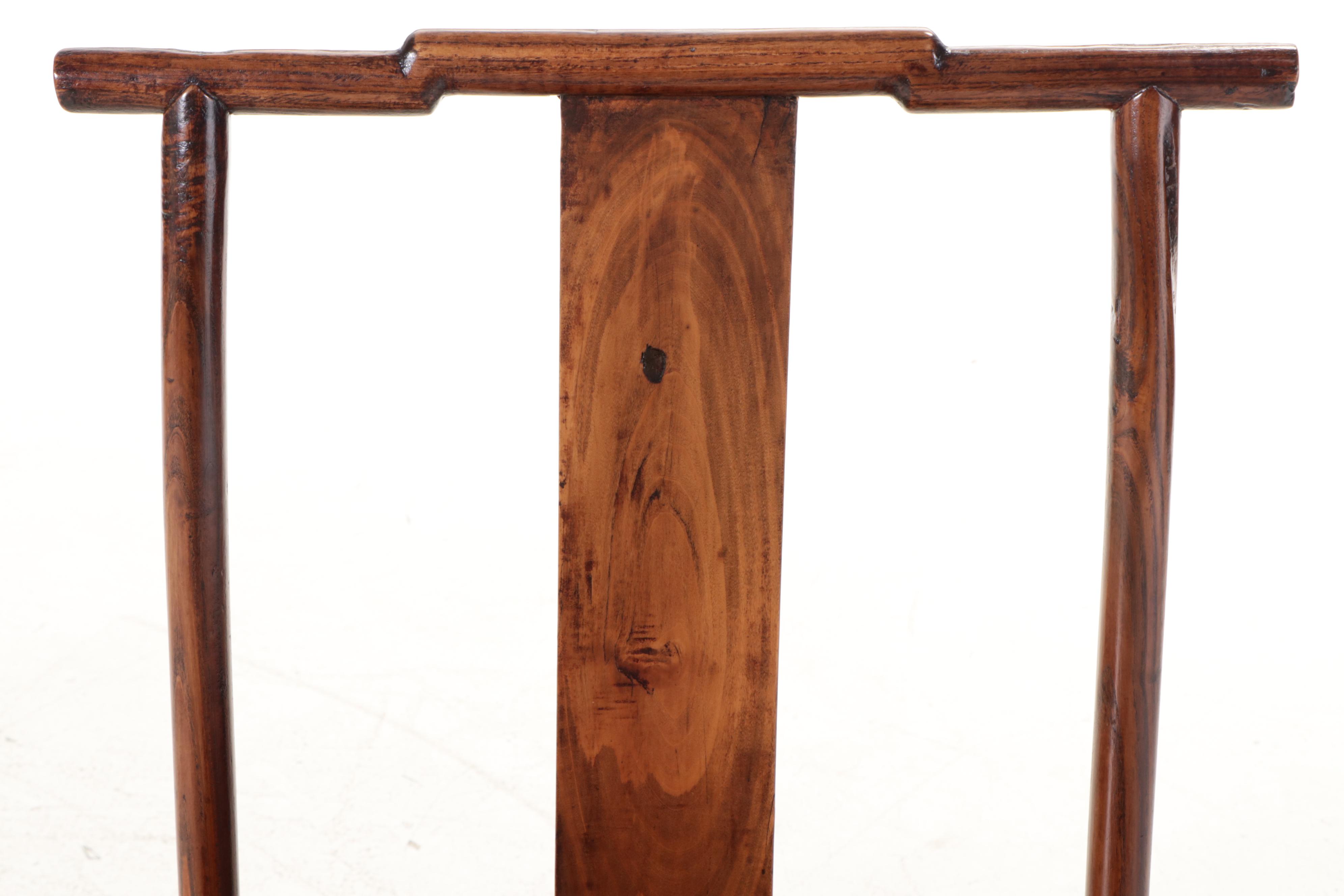 Chinese Elm "Official's Hat" Chair, Antique