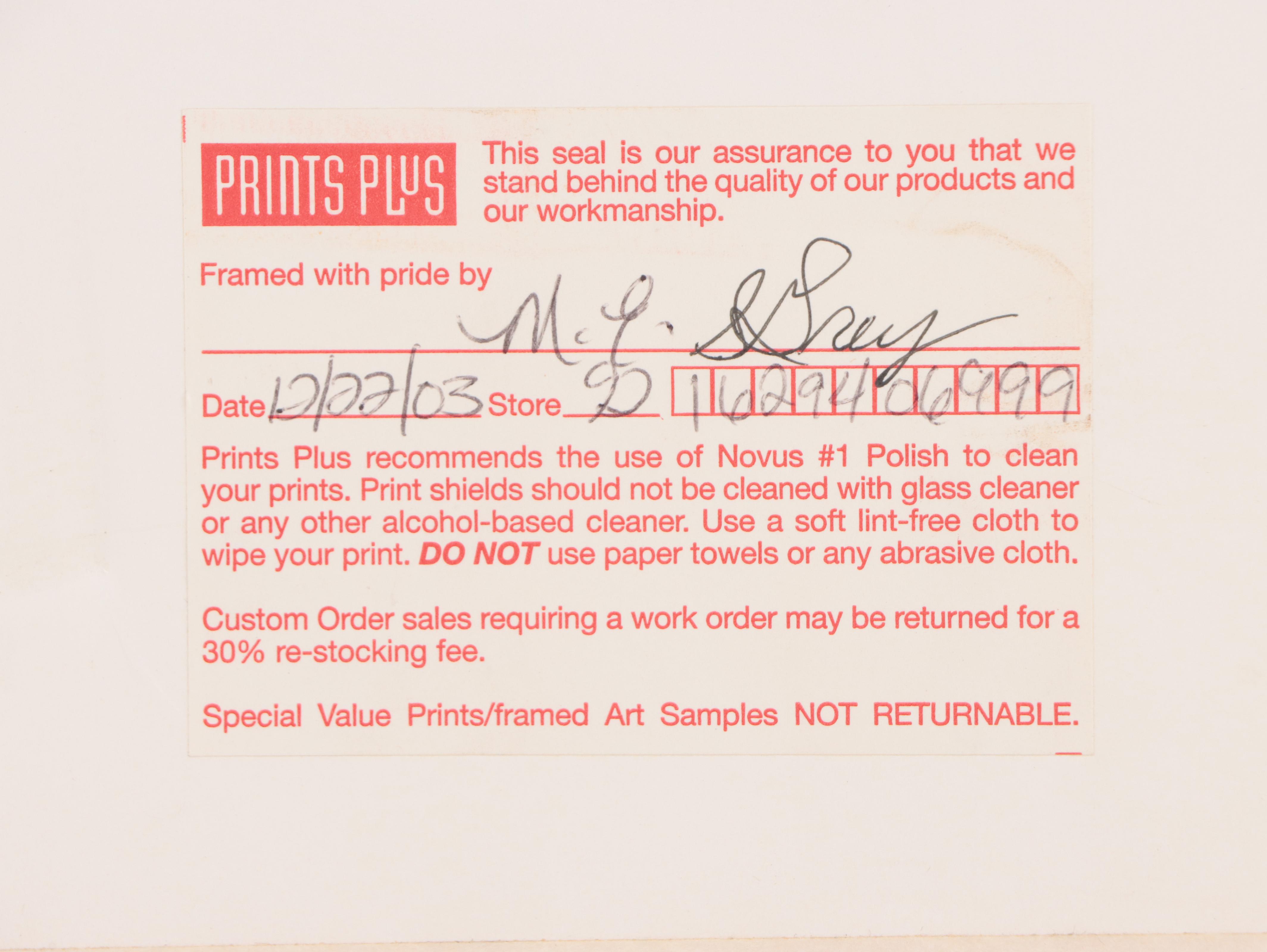 Offset Lithograph of Jackie Robinson Stealing Home in 1952