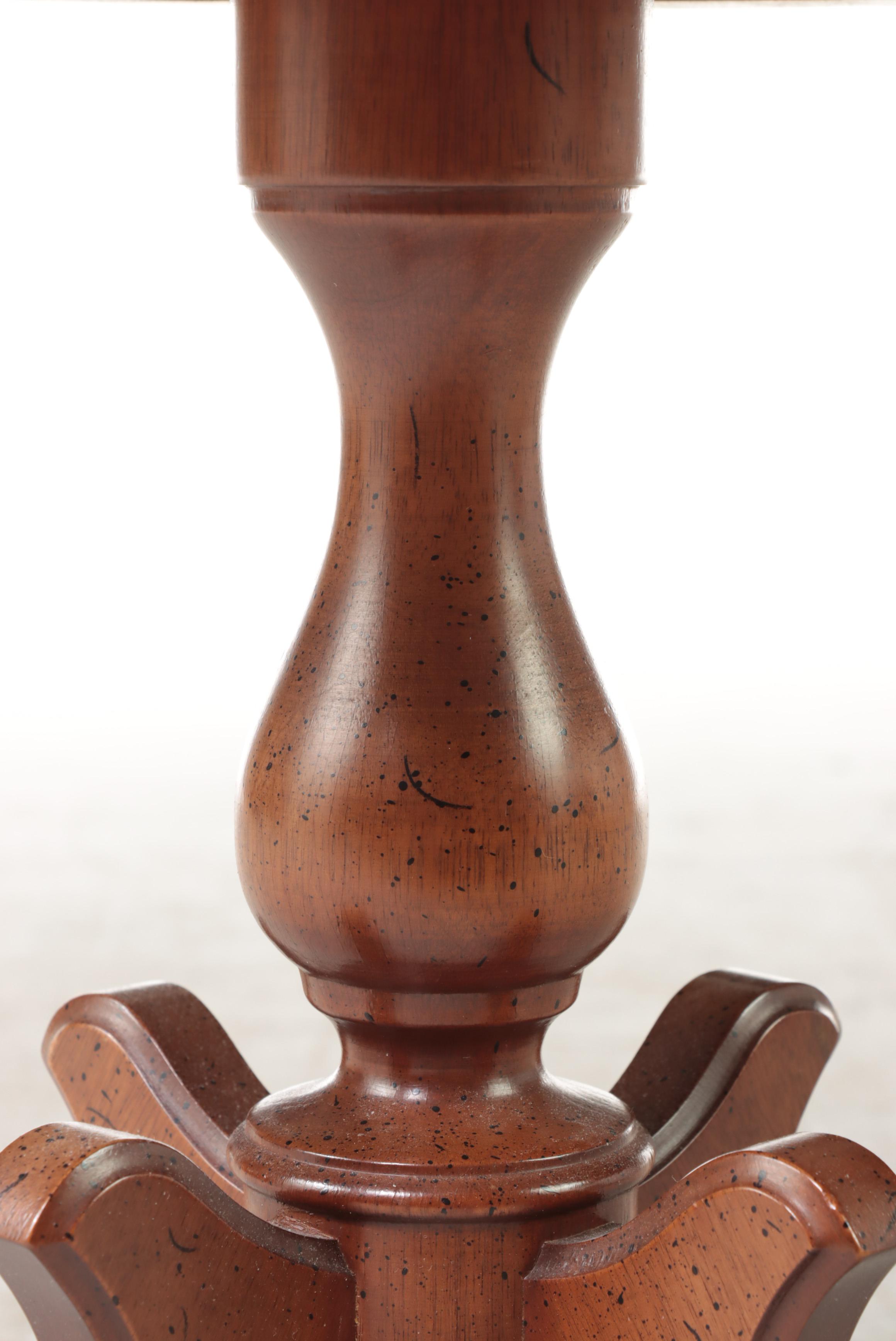 Small Victorian Style Mahogany and Marble Top Side Table, 20th Century