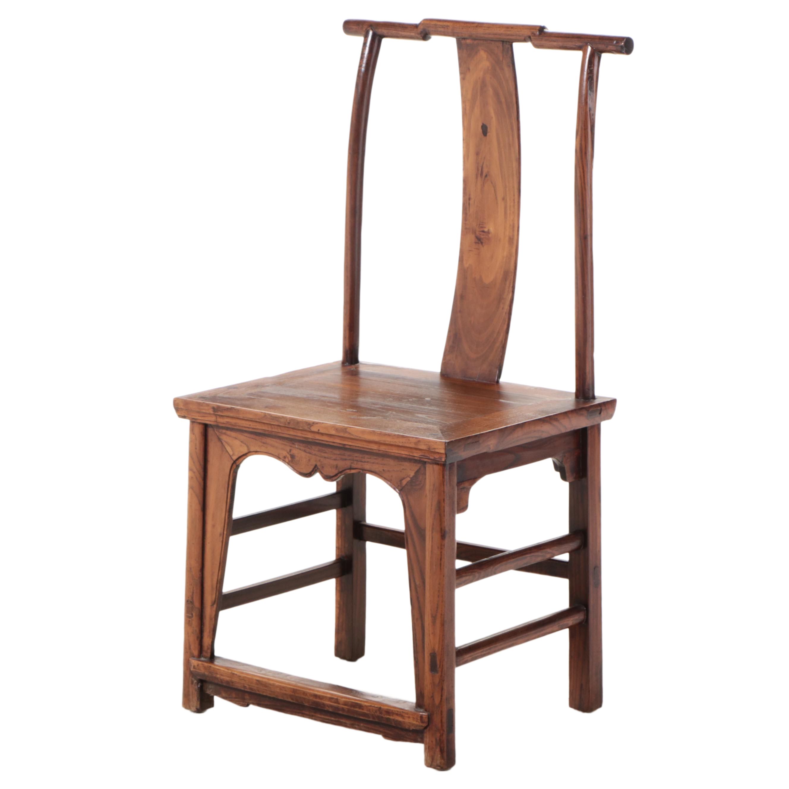 Chinese Elm "Official's Hat" Chair, Antique
