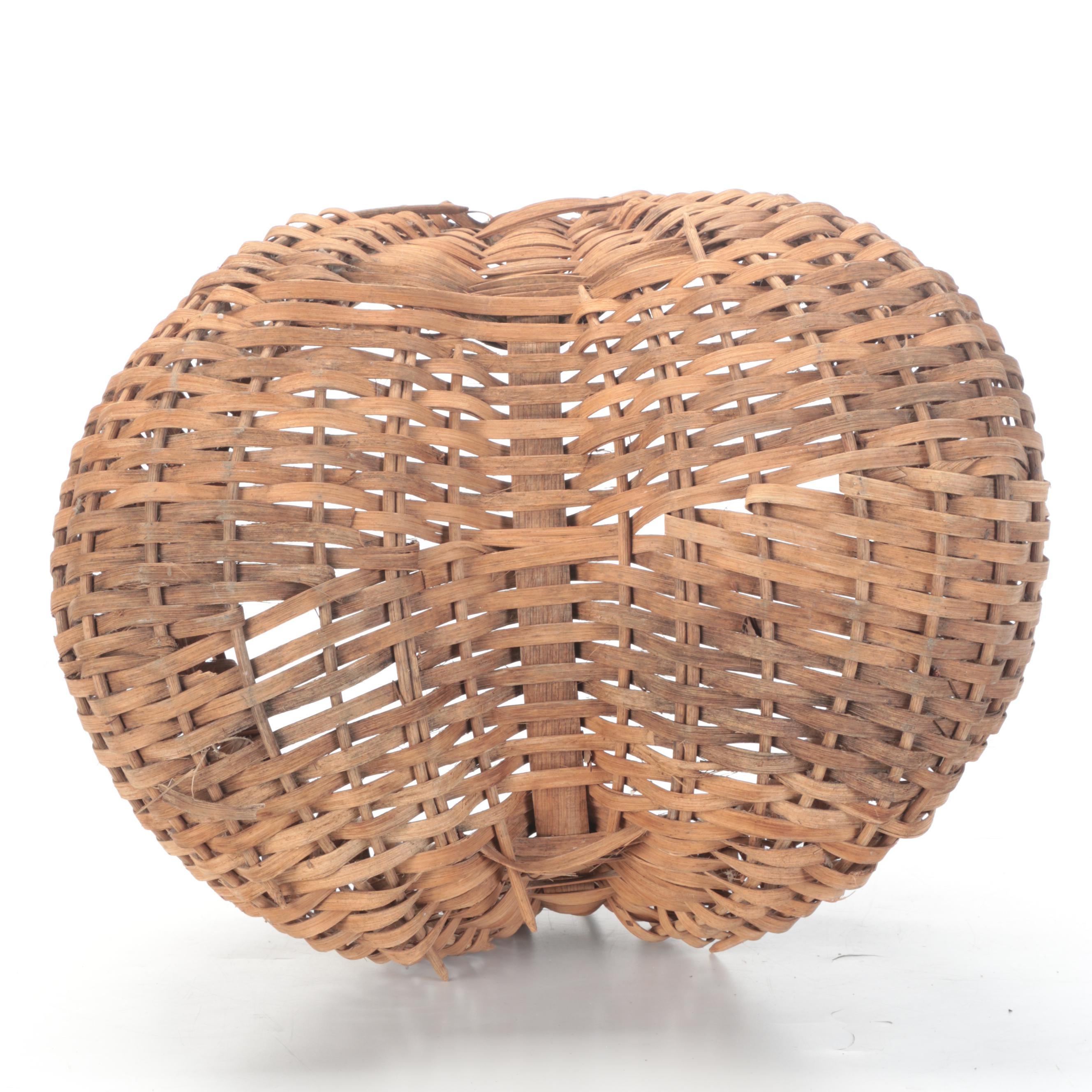 Wicker Woven Buttock Basket and More Handled Baskets