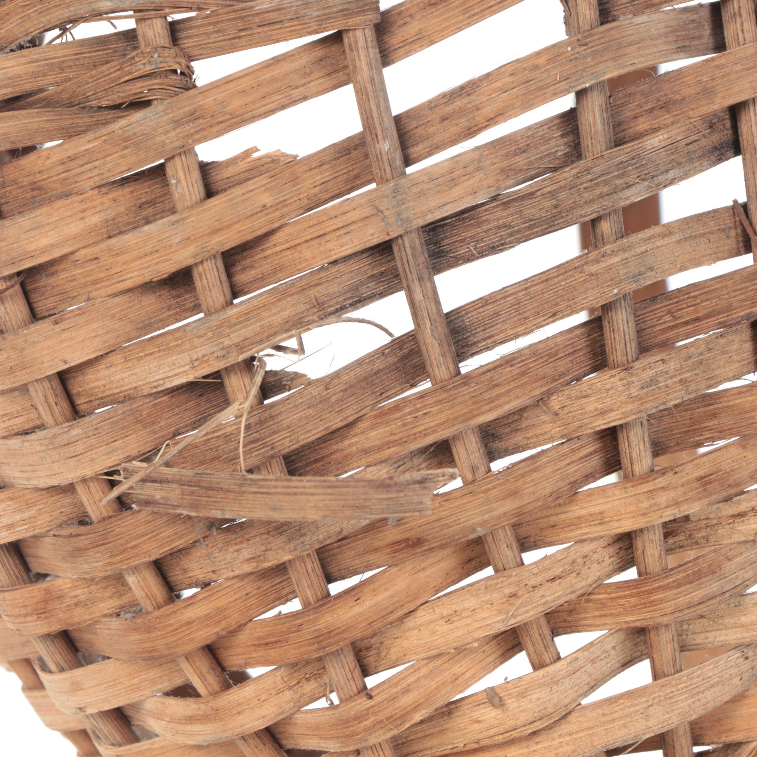 Wicker Woven Buttock Basket and More Handled Baskets