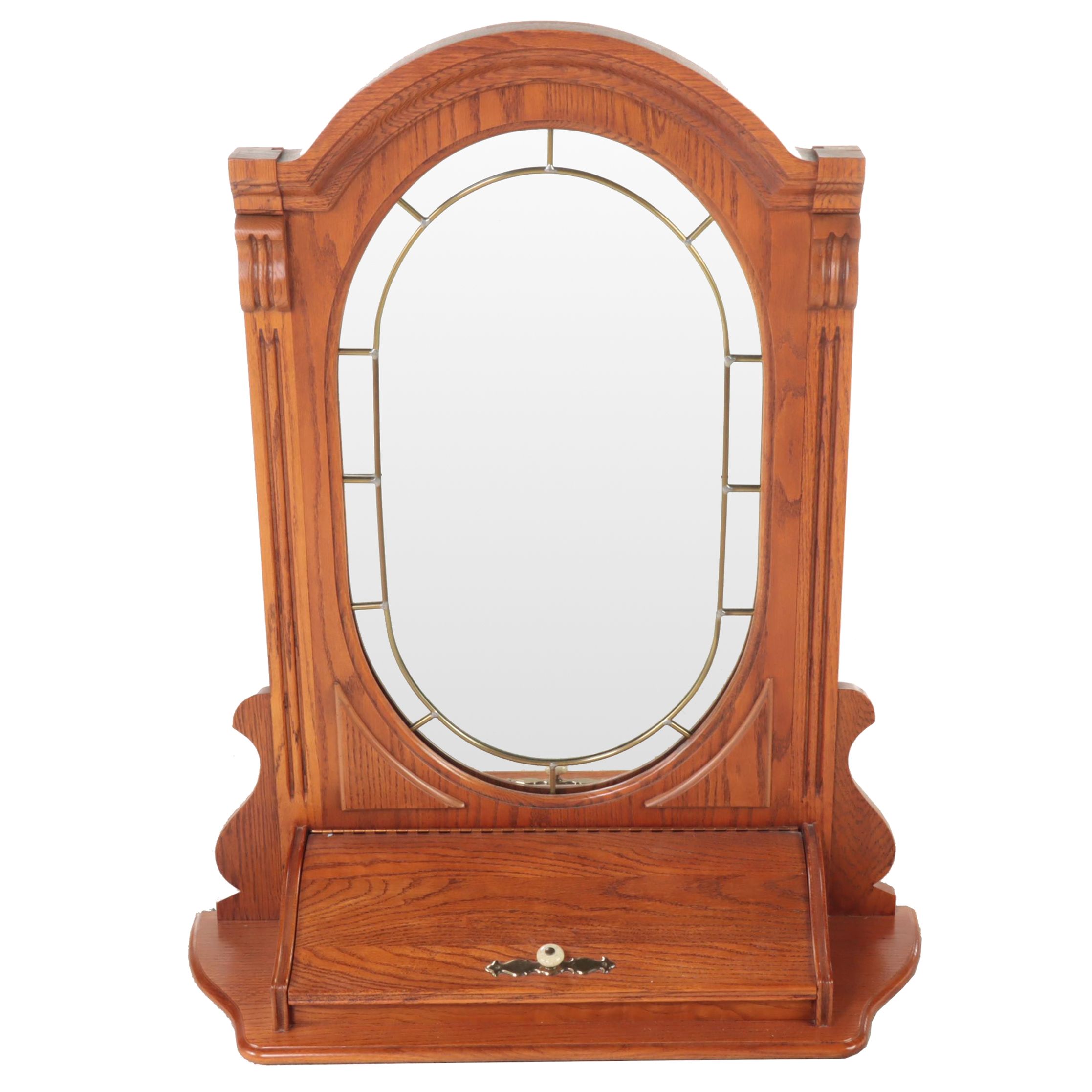 Lexington Oak Vanity Mirror With Storage EBTH