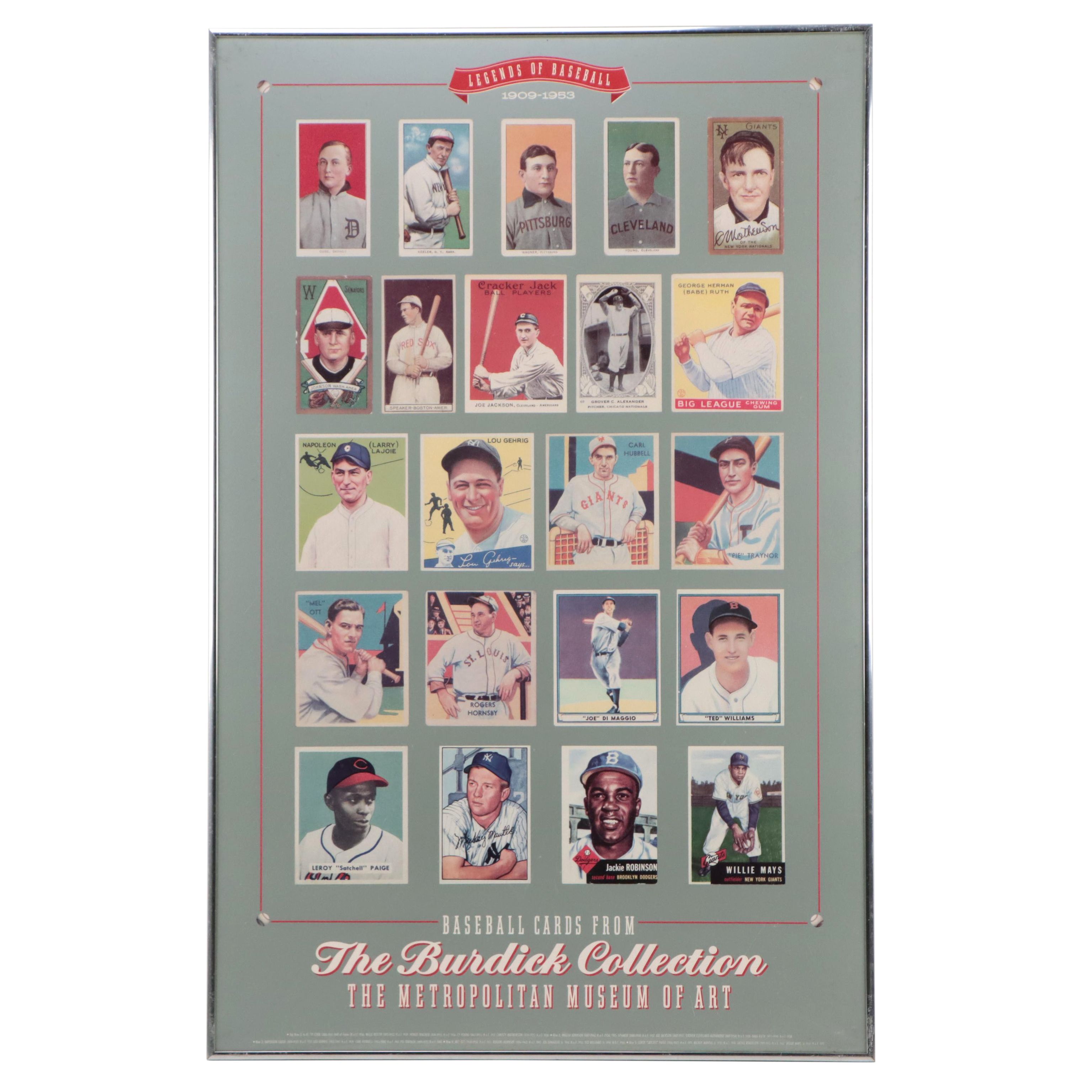 Metropolitan Museum of Art "Legends of Baseball" Card Posters