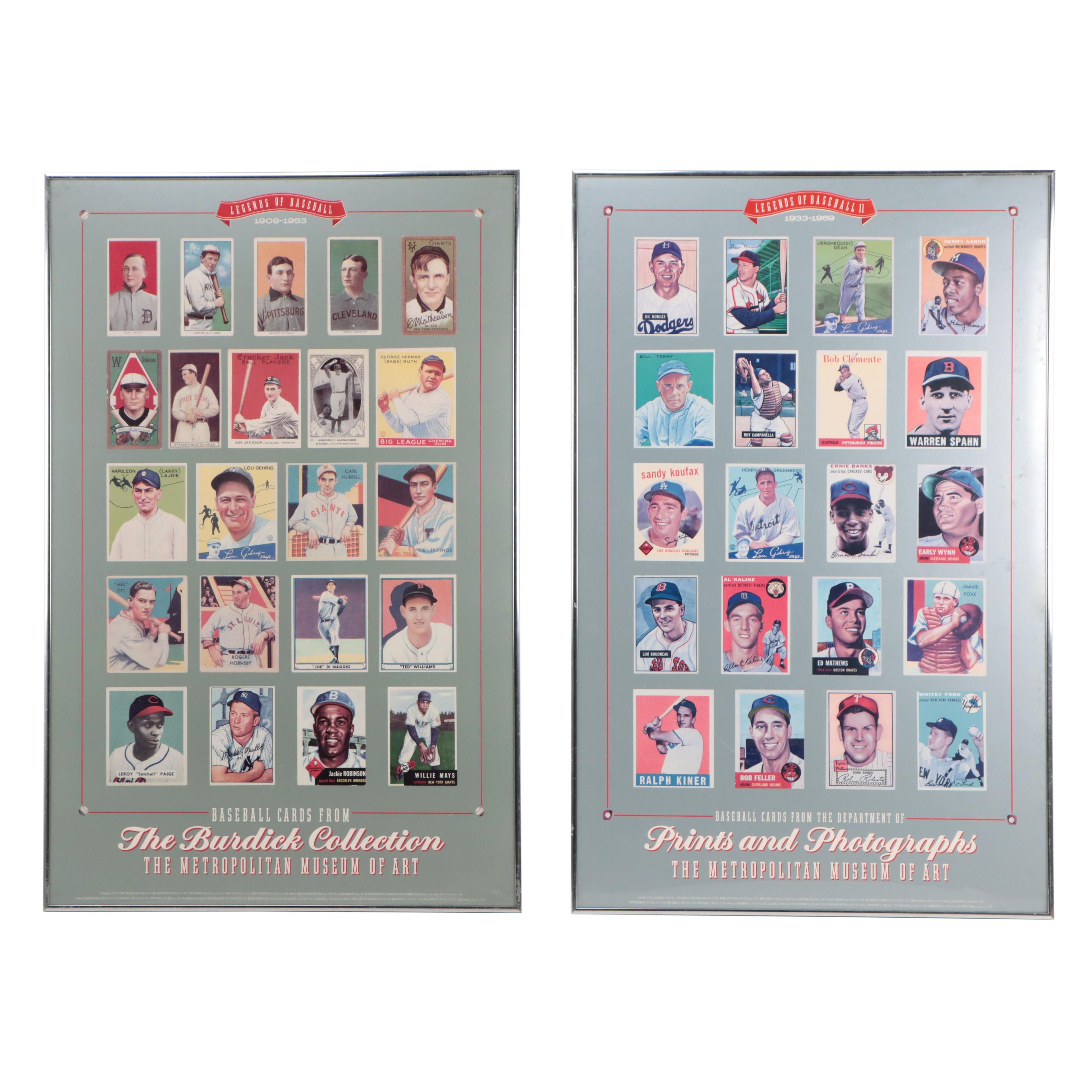 Metropolitan Museum of Art "Legends of Baseball" Card Posters
