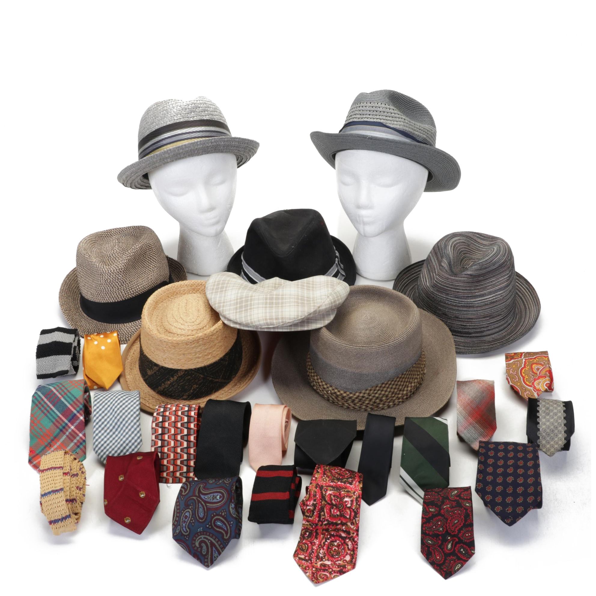 Men's Hats Featuring Stetson with Designer Neckties
