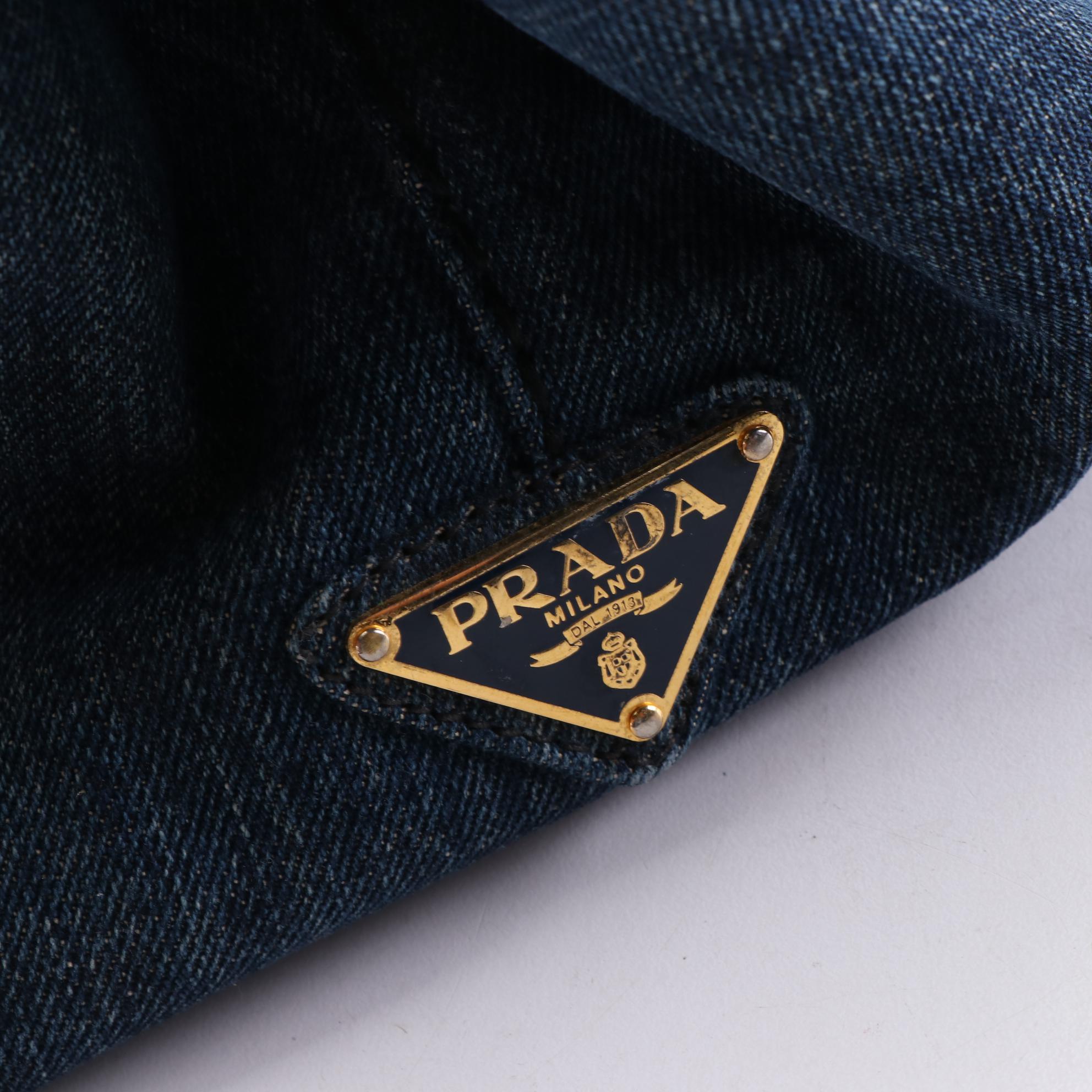 Prada Canapa Denim Tote