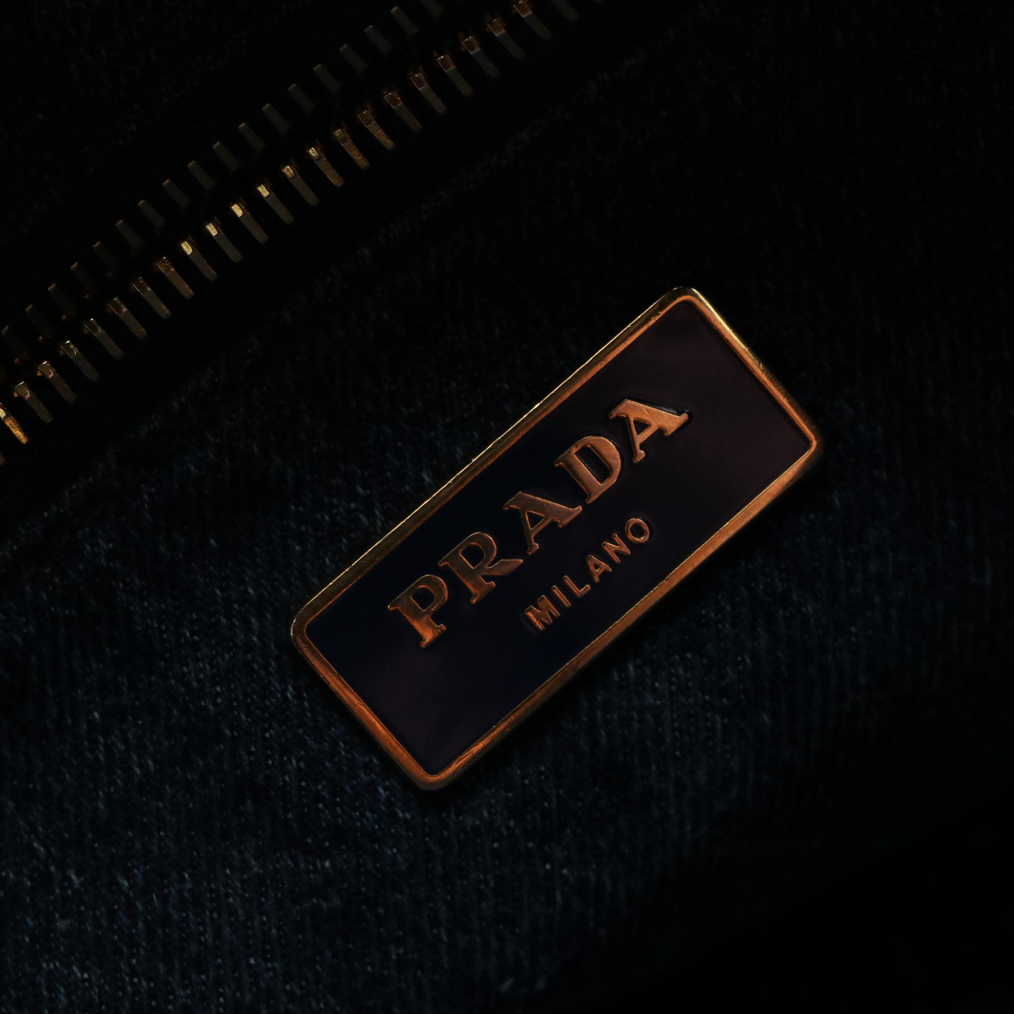Prada Canapa Denim Tote