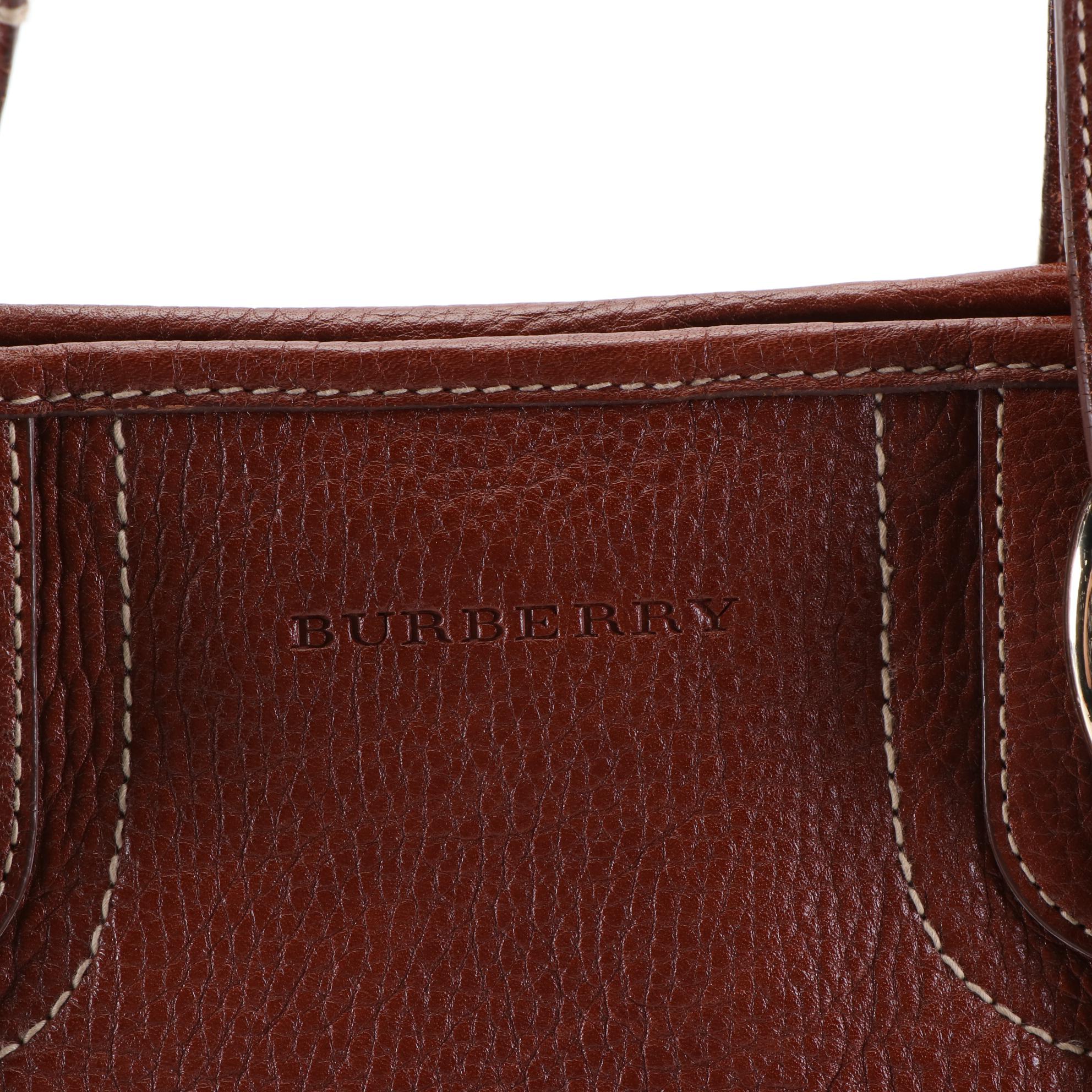 Burberry Grained Leather Tote