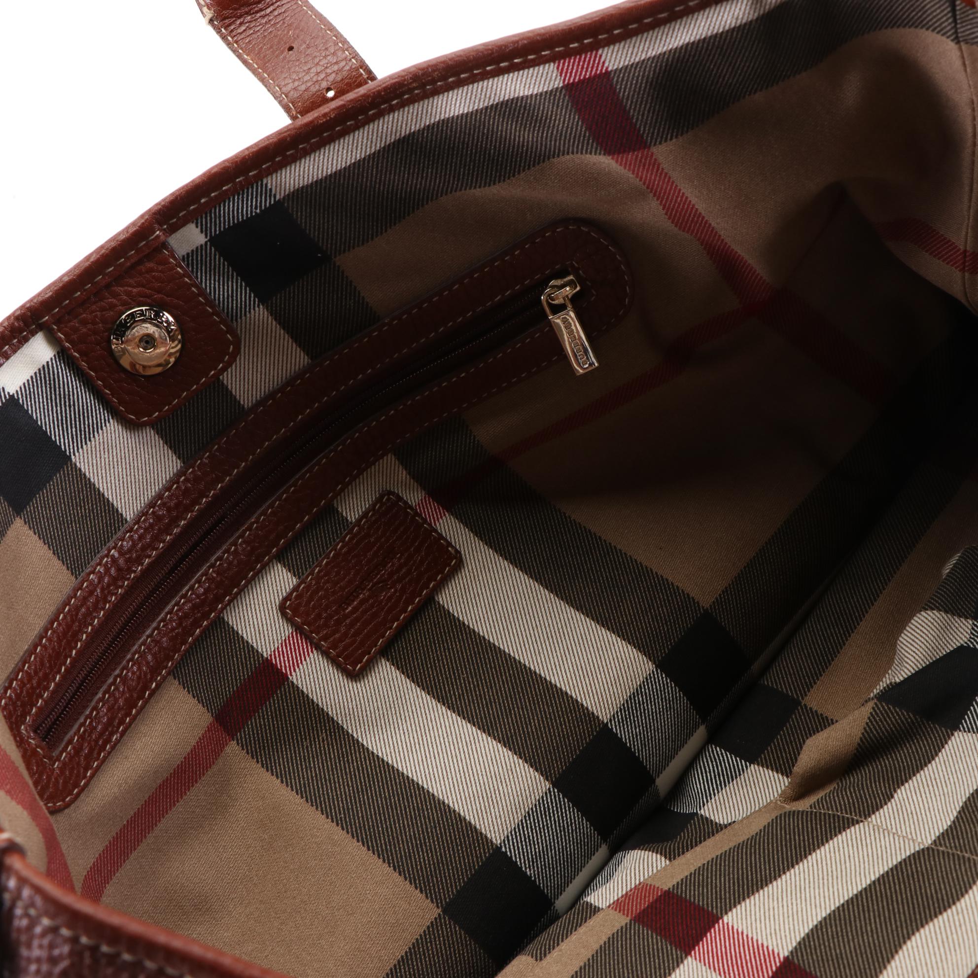 Burberry Grained Leather Tote