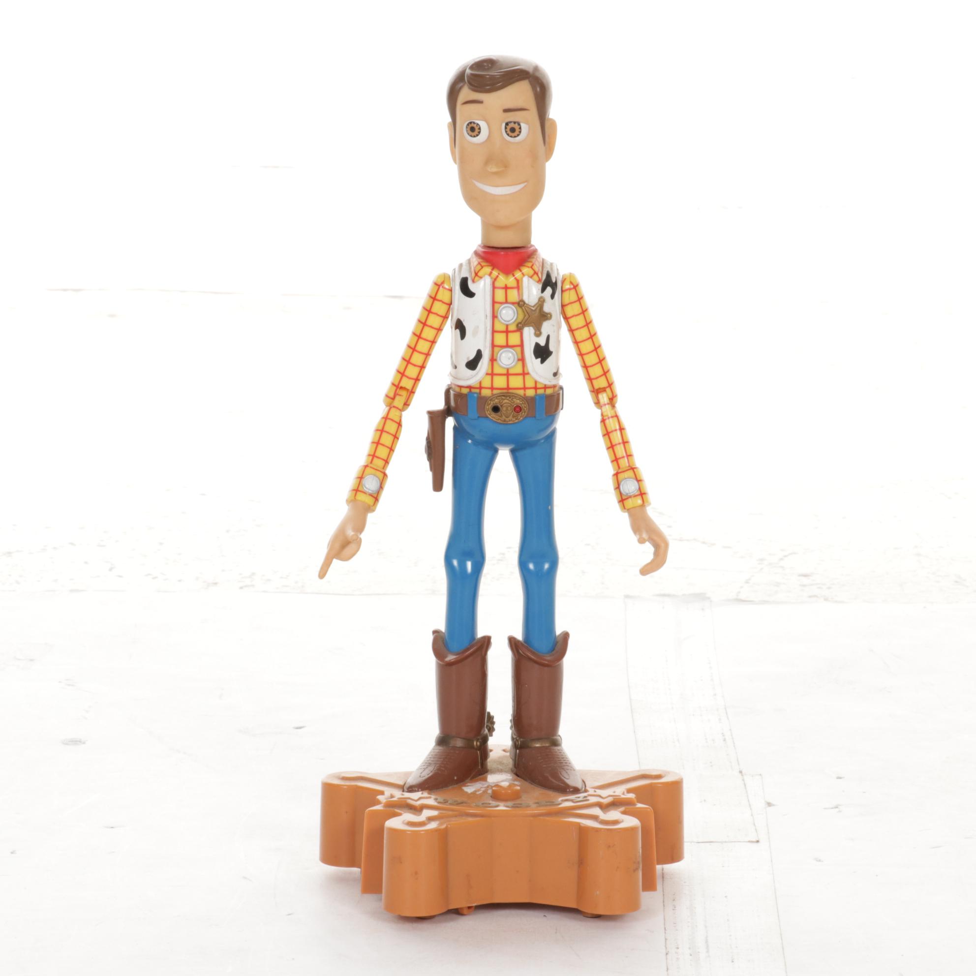 Disney Pixar Toy Story 2 Advertising Sign and Woody Toys