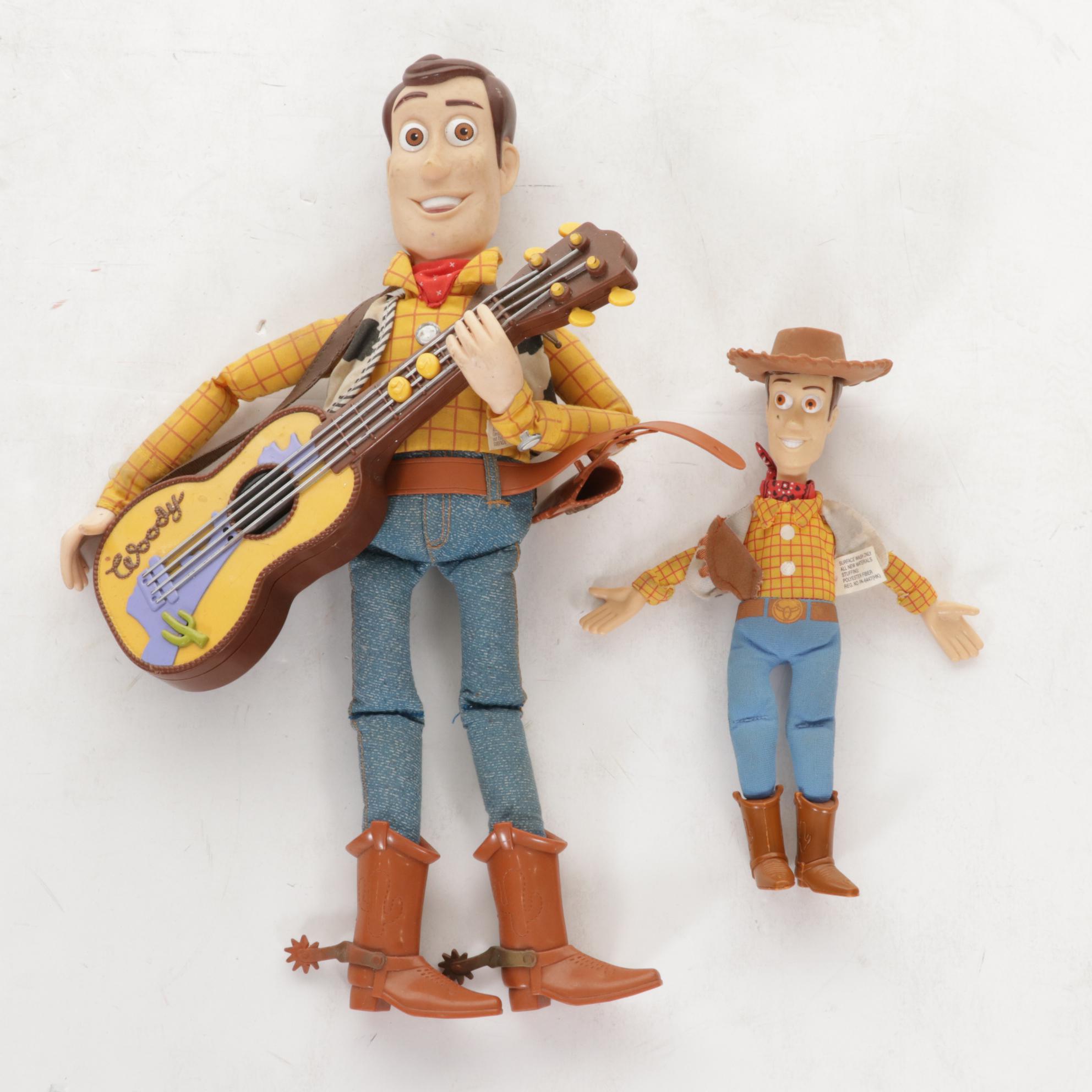 Disney Pixar Toy Story 2 Advertising Sign and Woody Toys