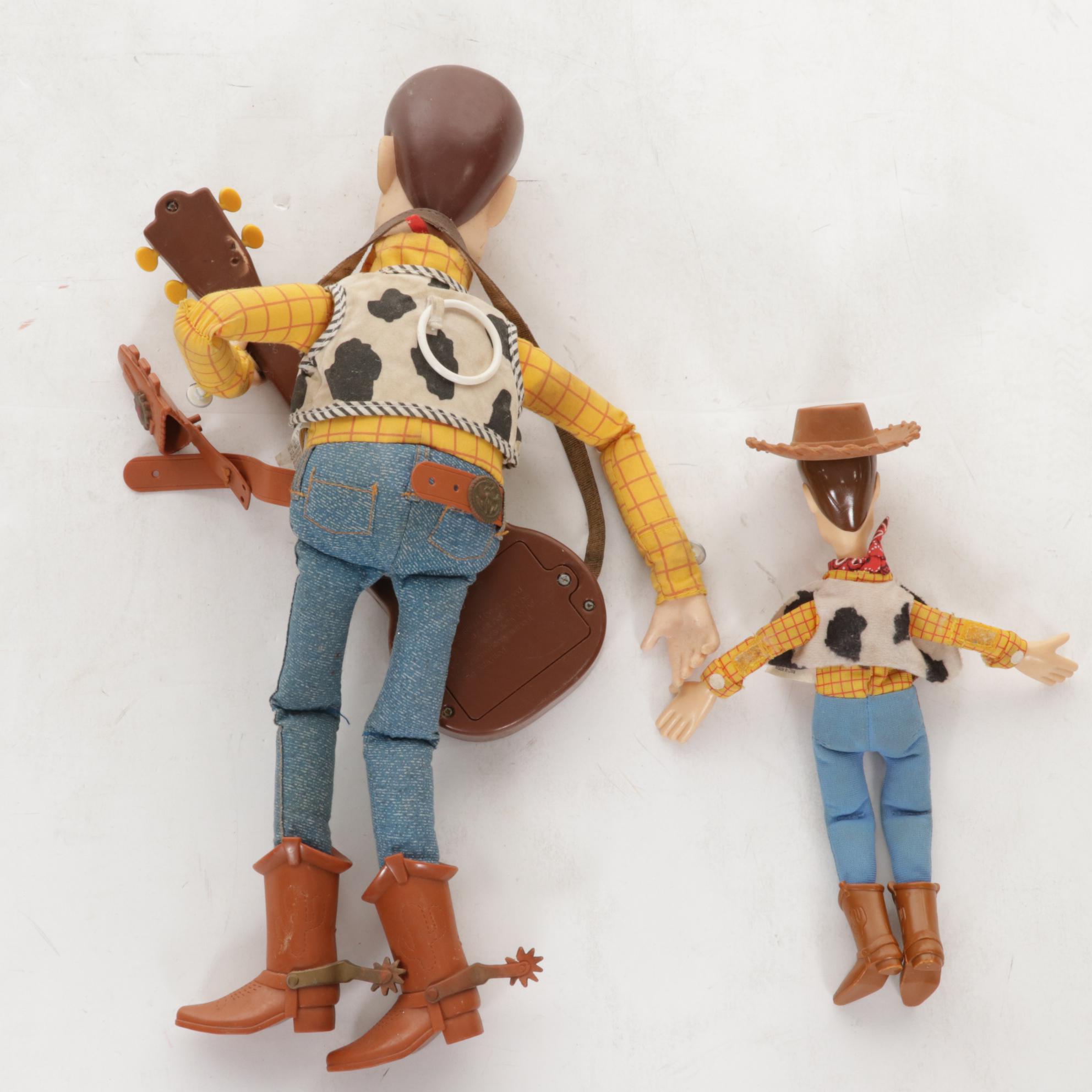 Disney Pixar Toy Story 2 Advertising Sign and Woody Toys