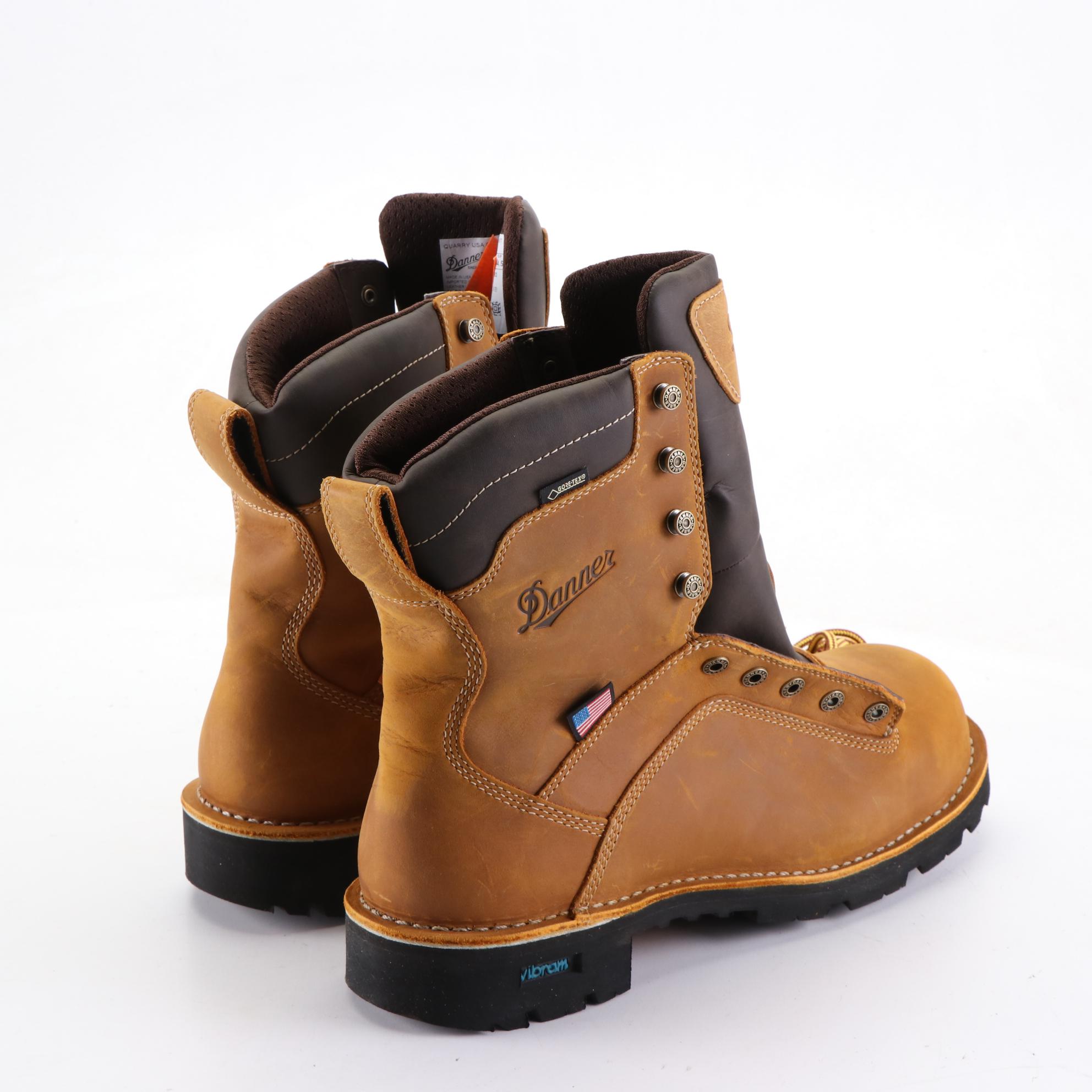 Men's Danner Quarry 8" Nubuck Leather Boots with Composite Toe and Box