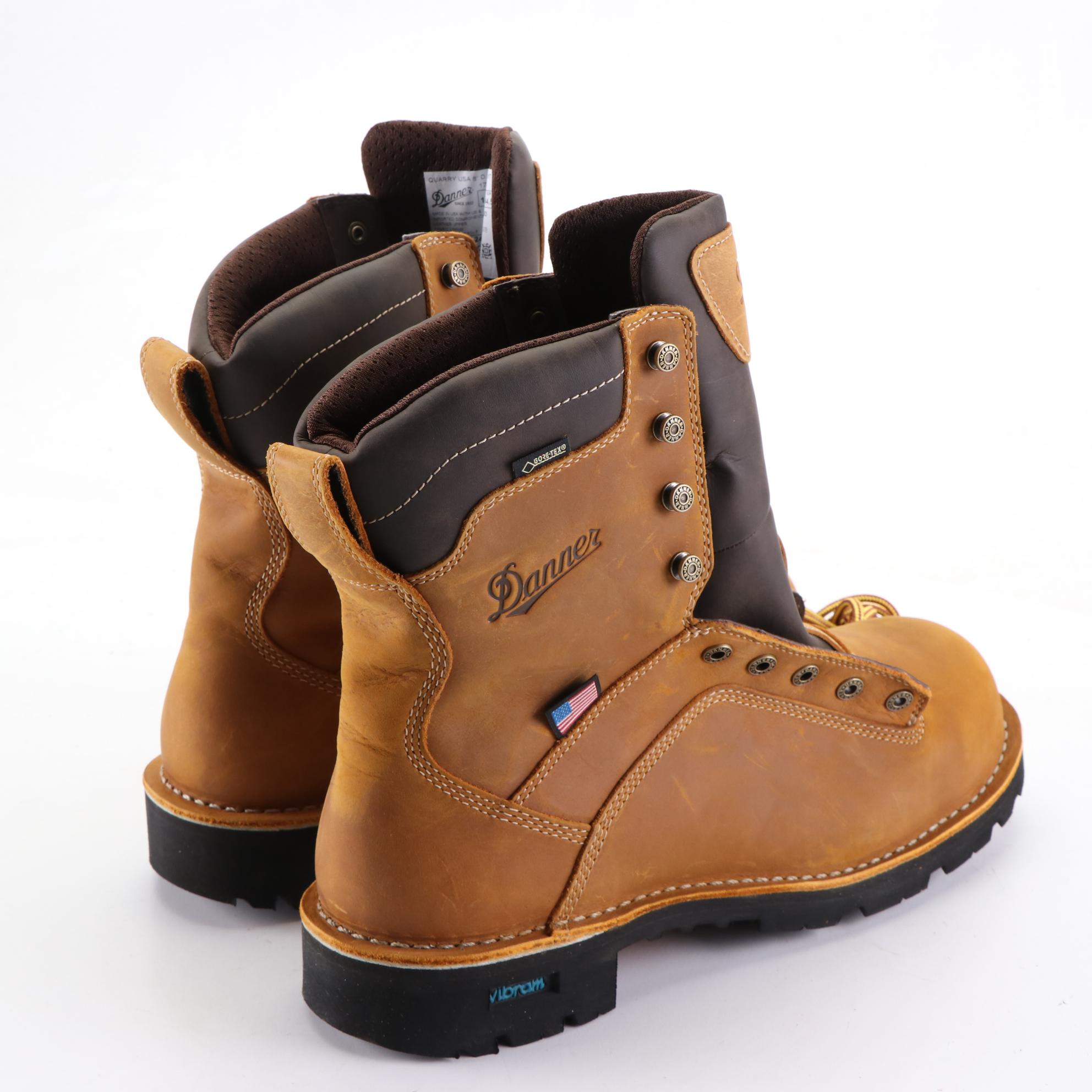 Men's Danner Quarry 8" Nubuck Leather Boots with Composite Toe and Box