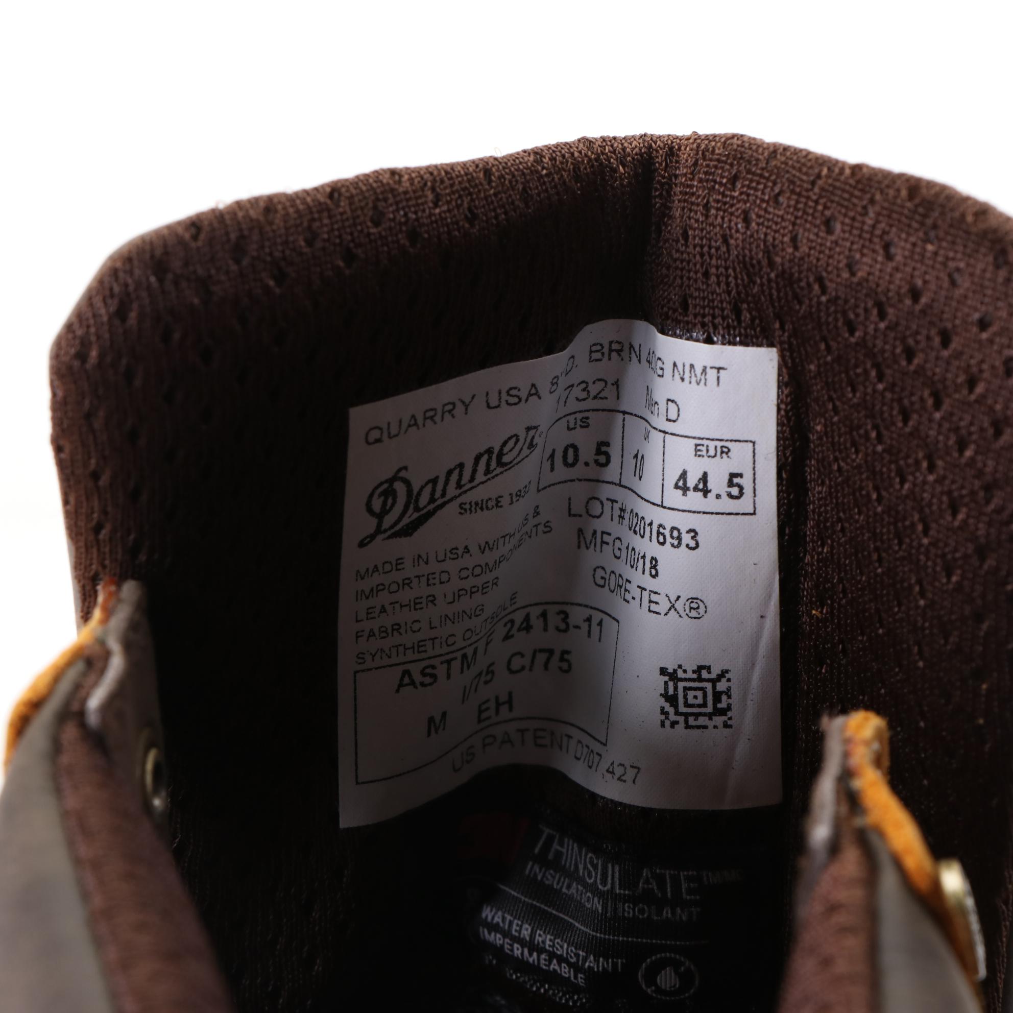 Men's Danner Quarry 8" Nubuck Leather Boots with Composite Toe and Box