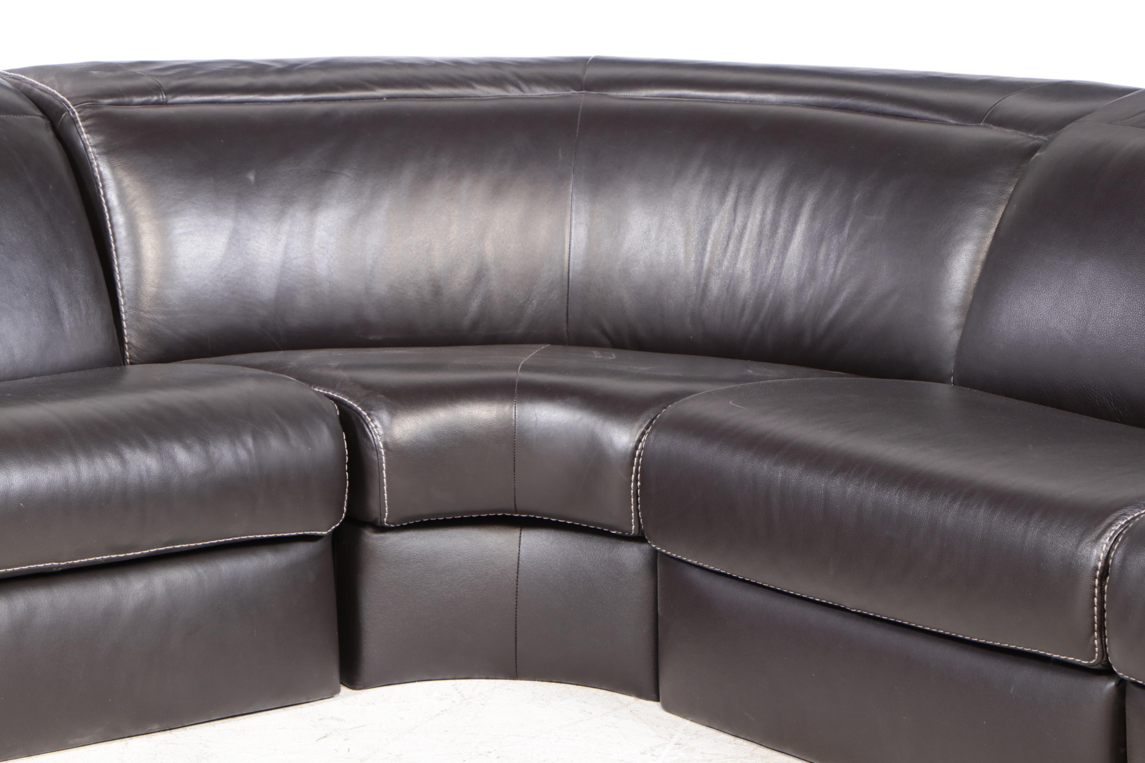 Leather Reclining Sectional Sofa