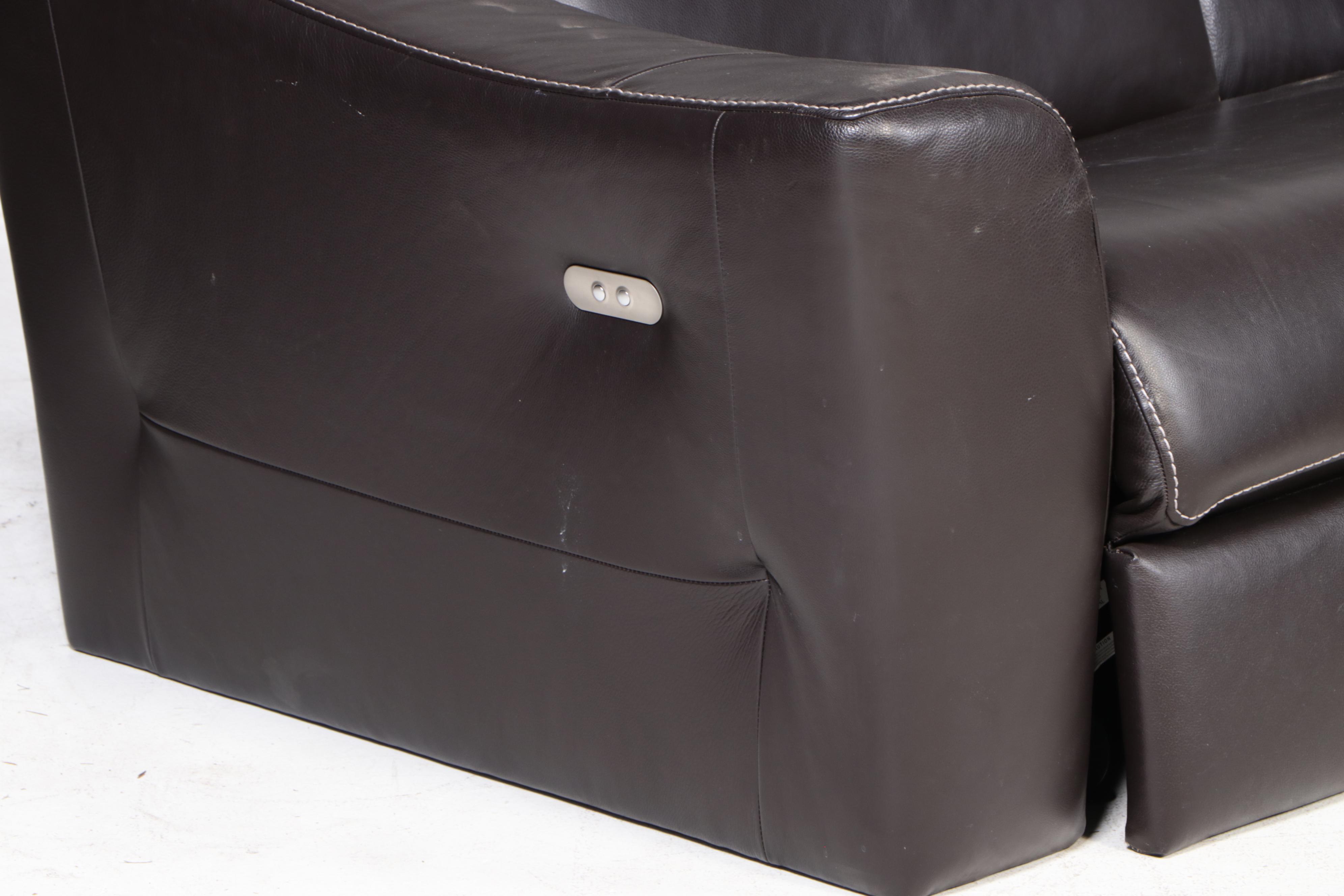 Leather Reclining Sectional Sofa