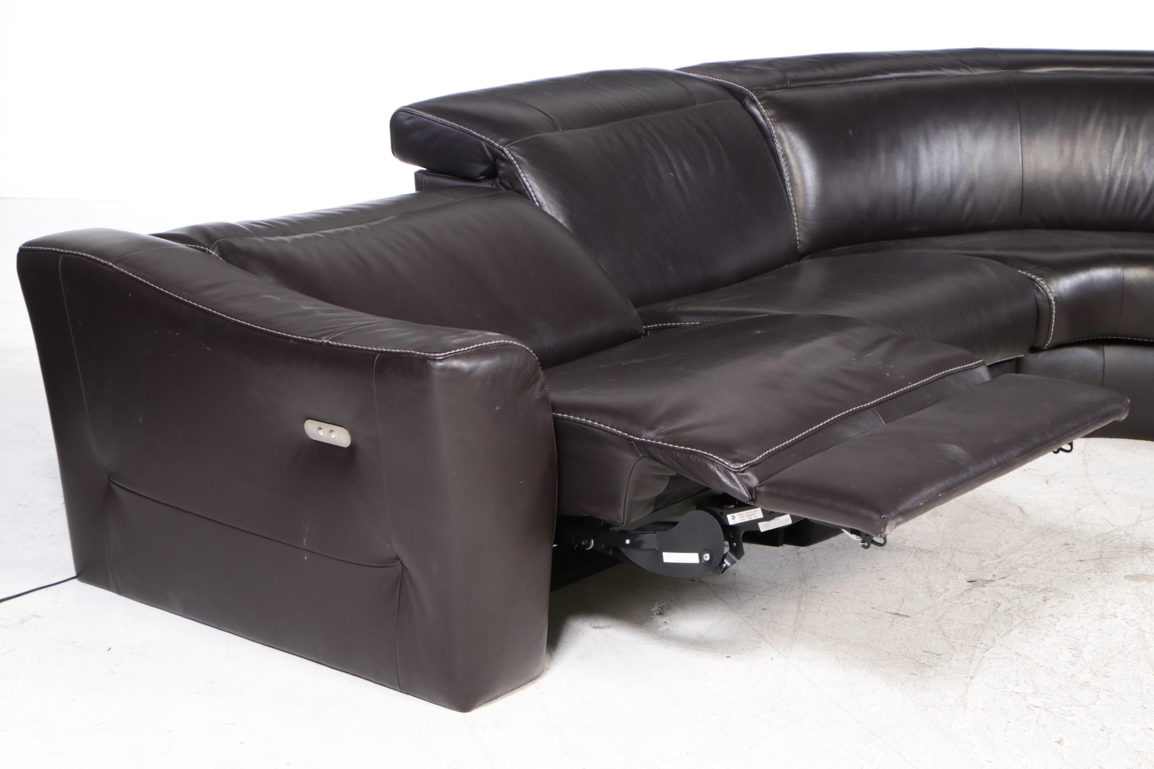 Leather Reclining Sectional Sofa