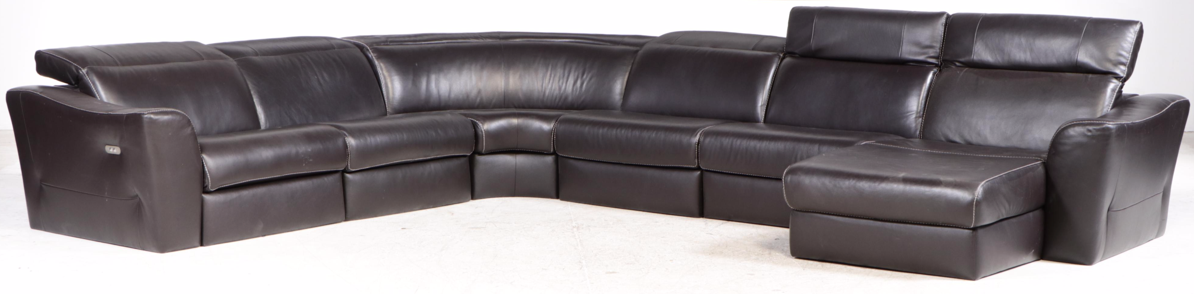 Leather Reclining Sectional Sofa