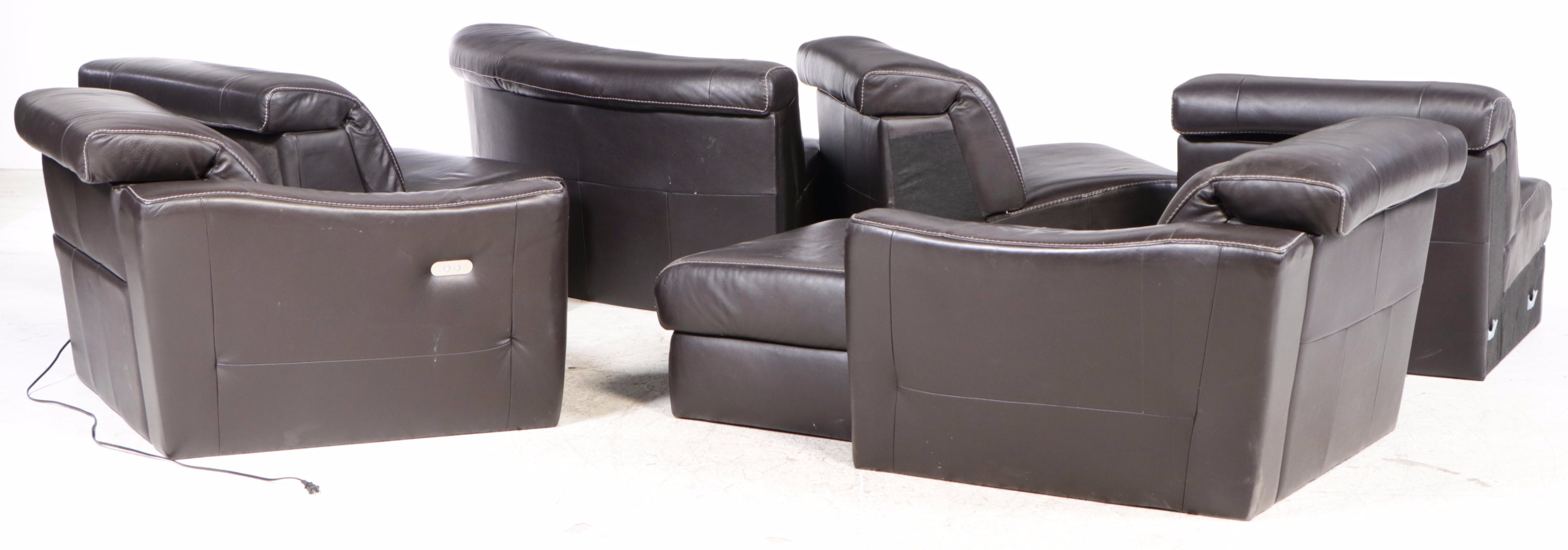 Leather Reclining Sectional Sofa
