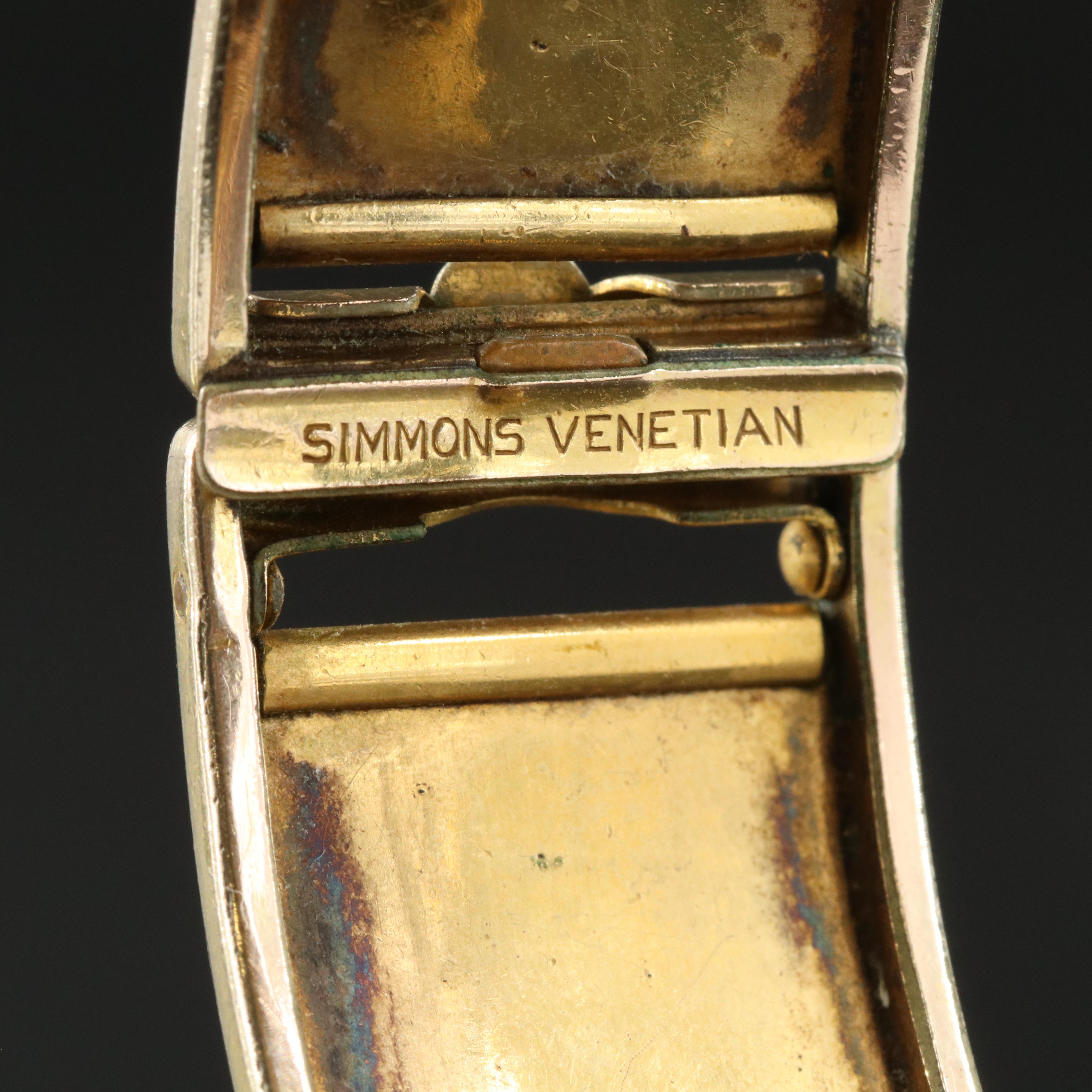 Simmons Taille d'Epargné Carnelian Intaglio and Resin Enamel Bracelet