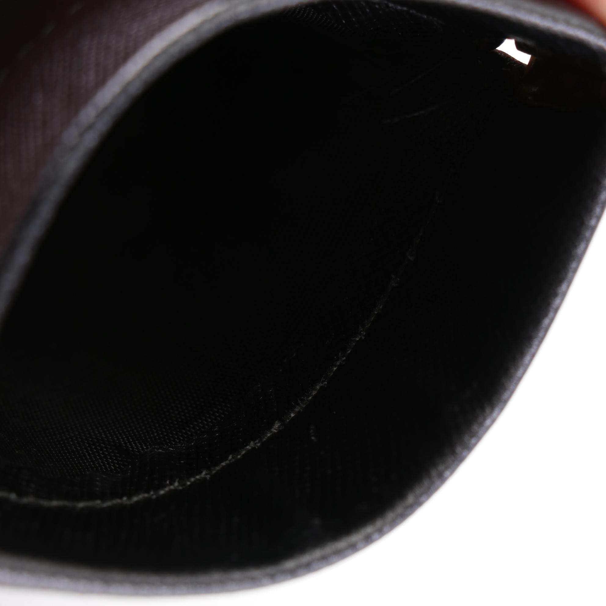 Prada Flex Clasp Flat Coin Pouch in Saffiano Leather