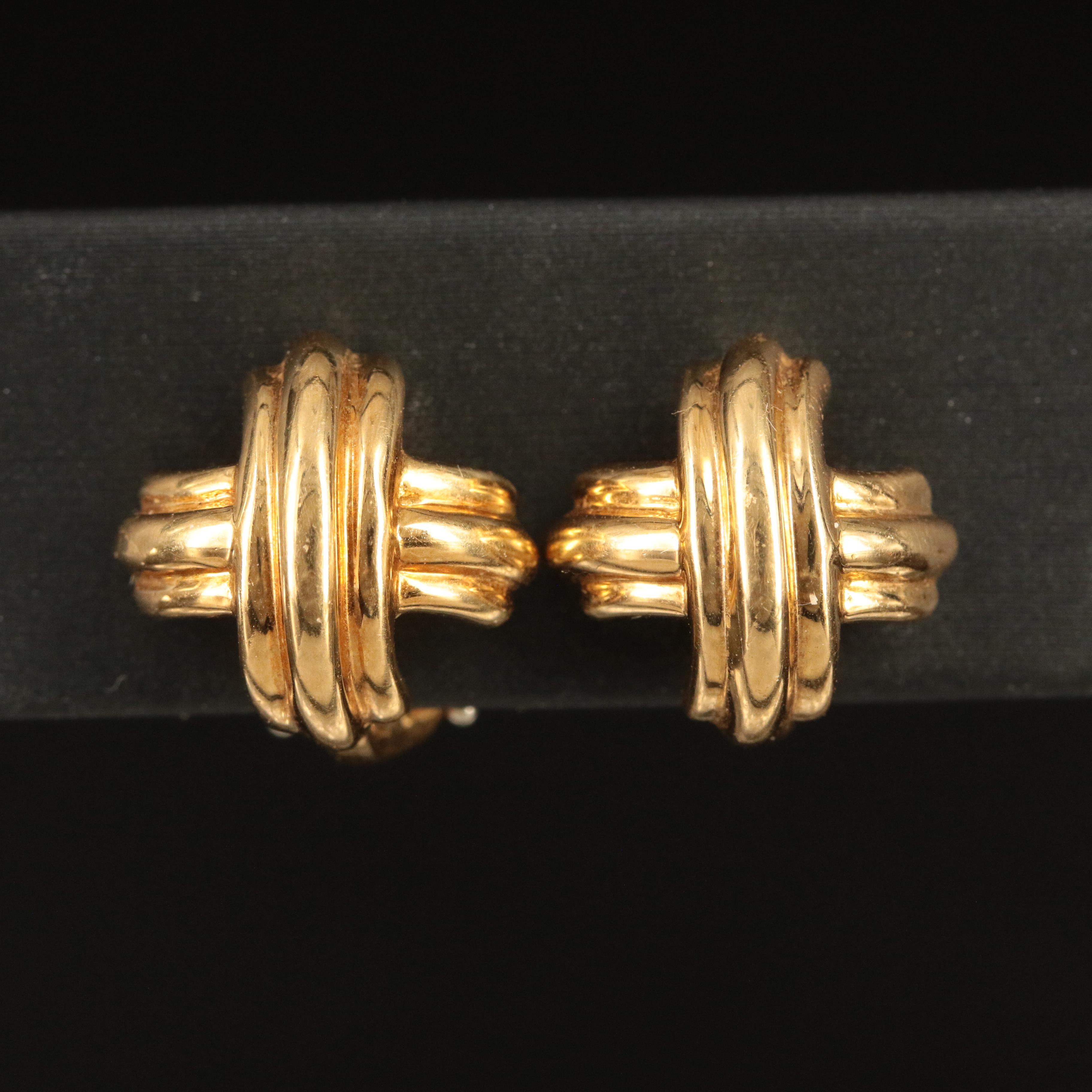 Tiffany & Co. 18K  Signature X Earrings