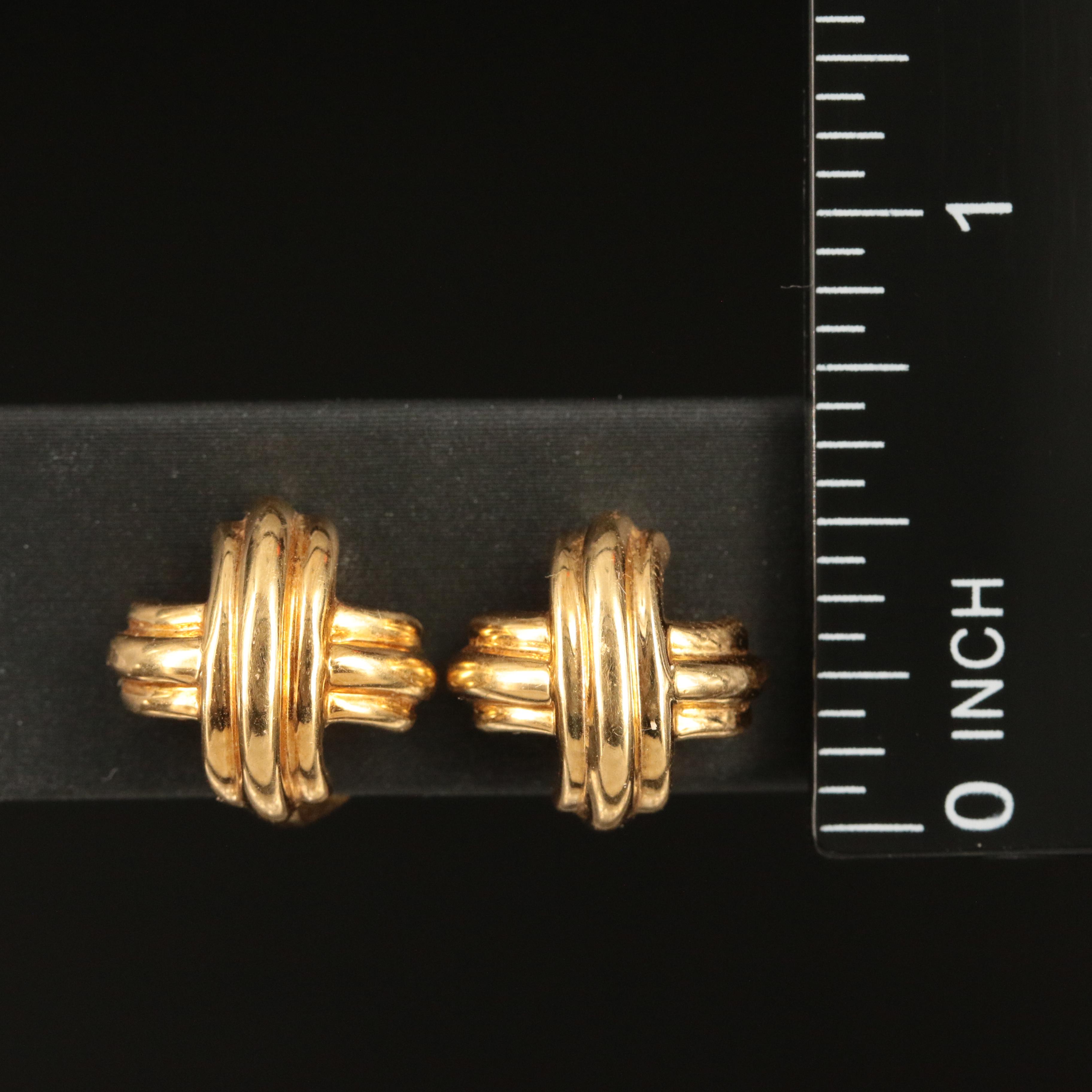 Tiffany & Co. 18K  Signature X Earrings