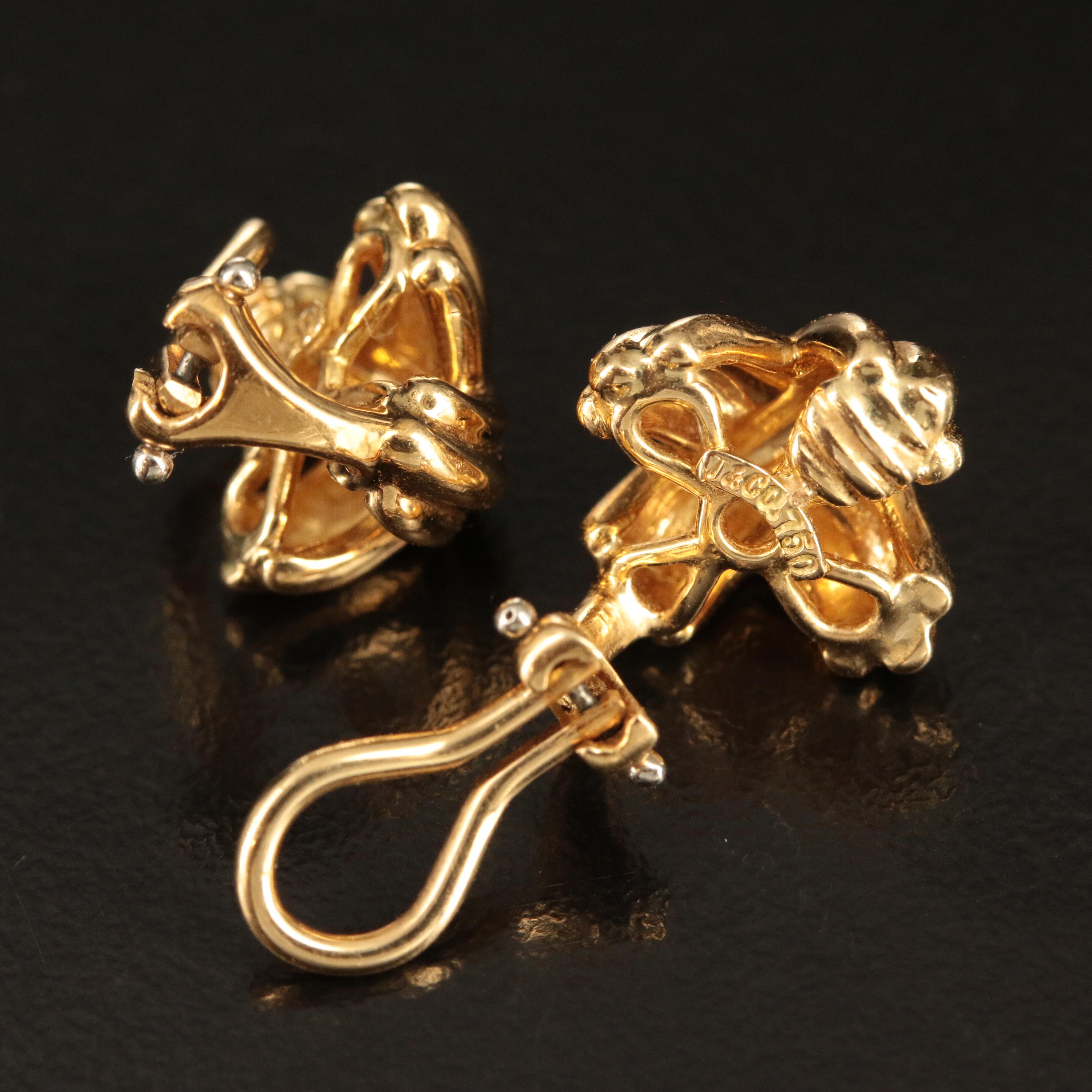 Tiffany & Co. 18K  Signature X Earrings