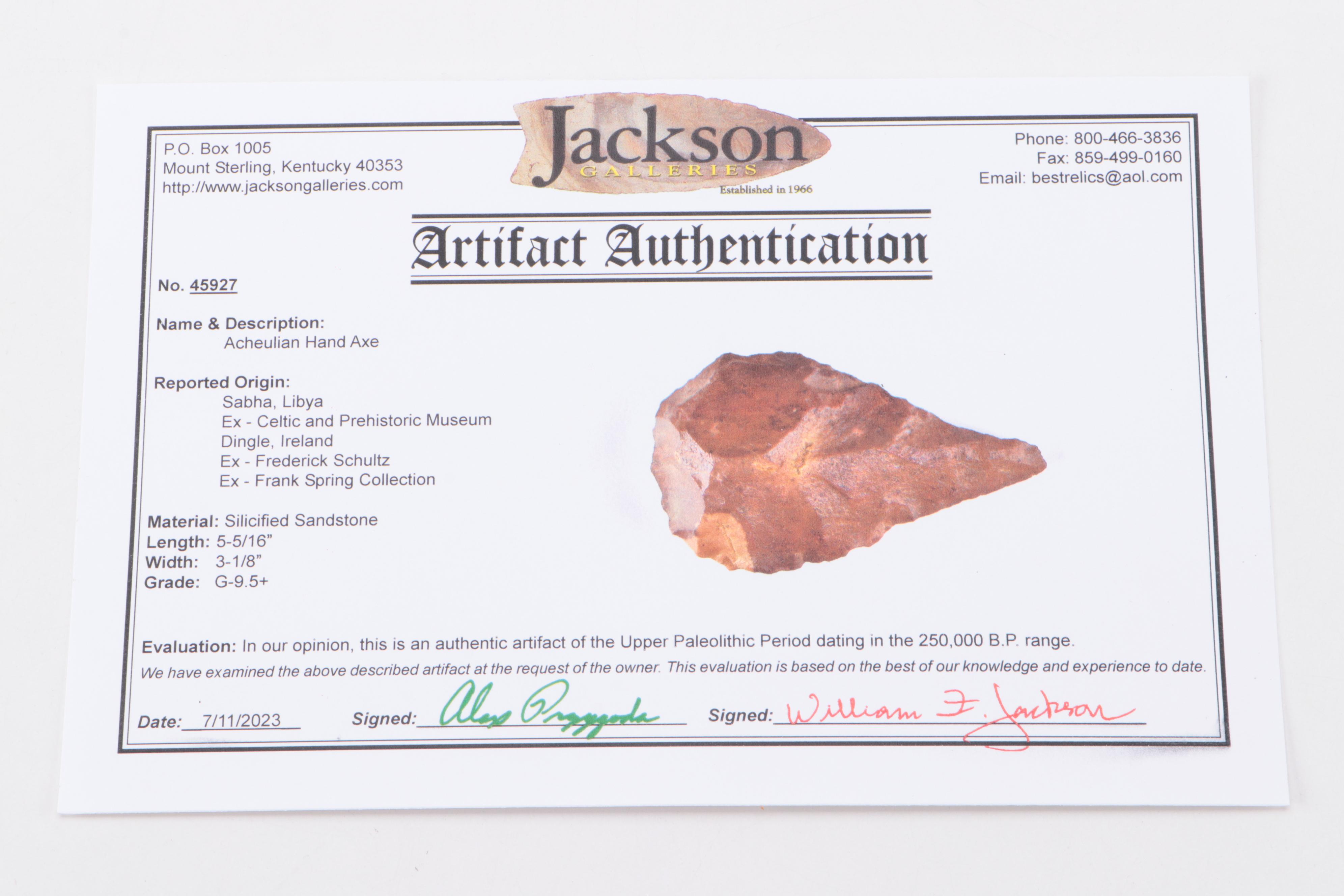 Acheulian Hand Axe, Upper Paleolithic Period