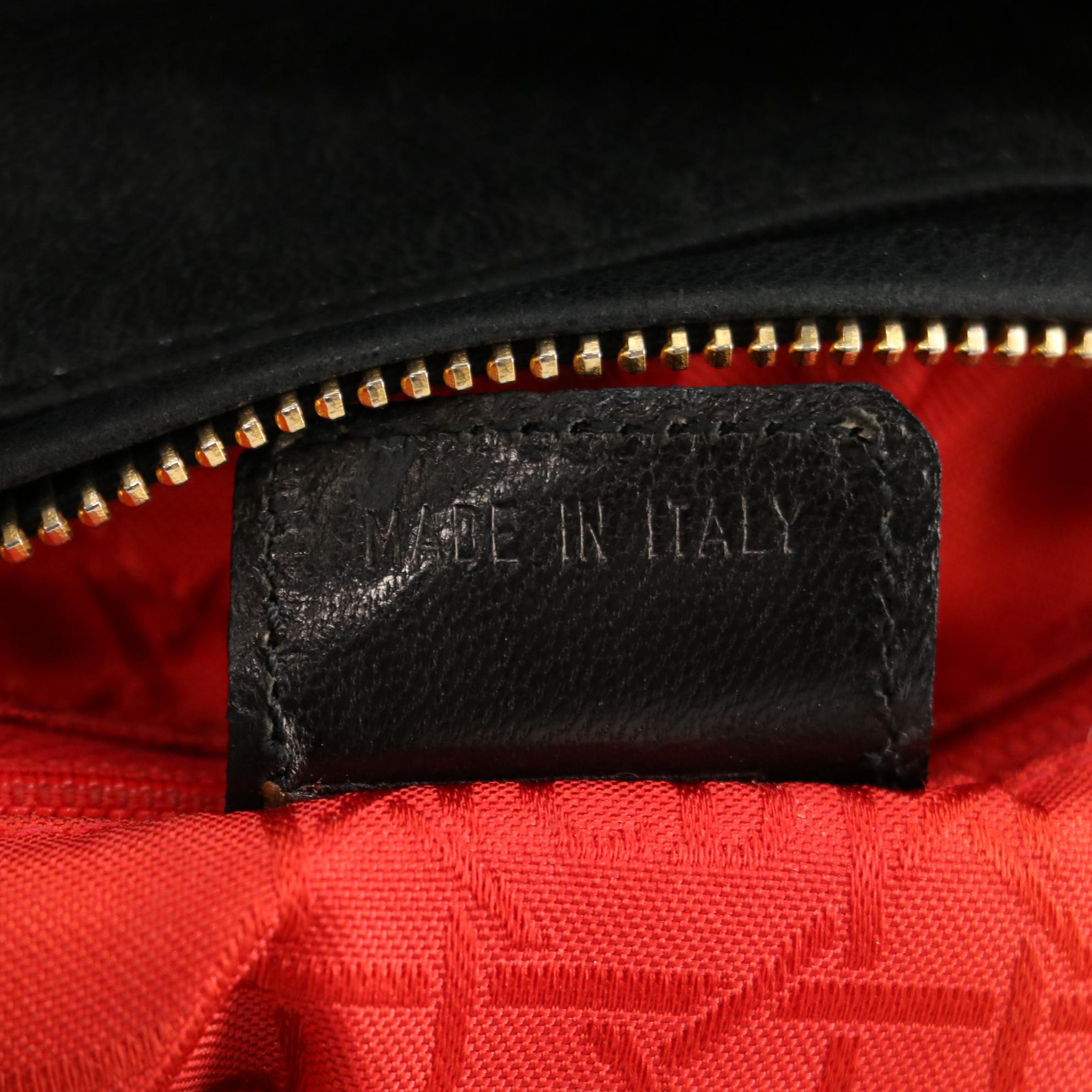 Christian Dior Small Lady Dior Cannage Quilted Tote Bag in Lambskin Leather