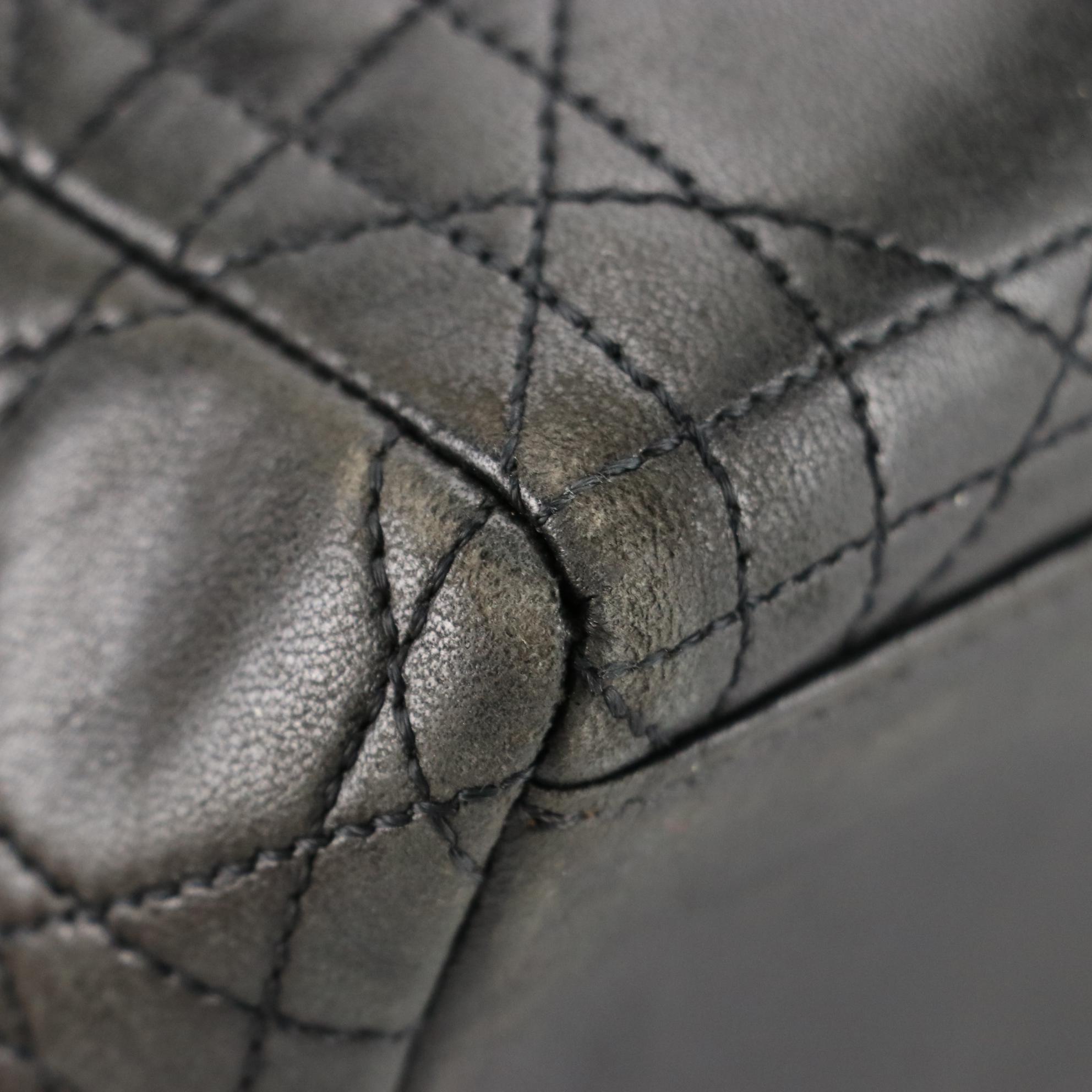 Christian Dior Small Lady Dior Cannage Quilted Tote Bag in Lambskin Leather