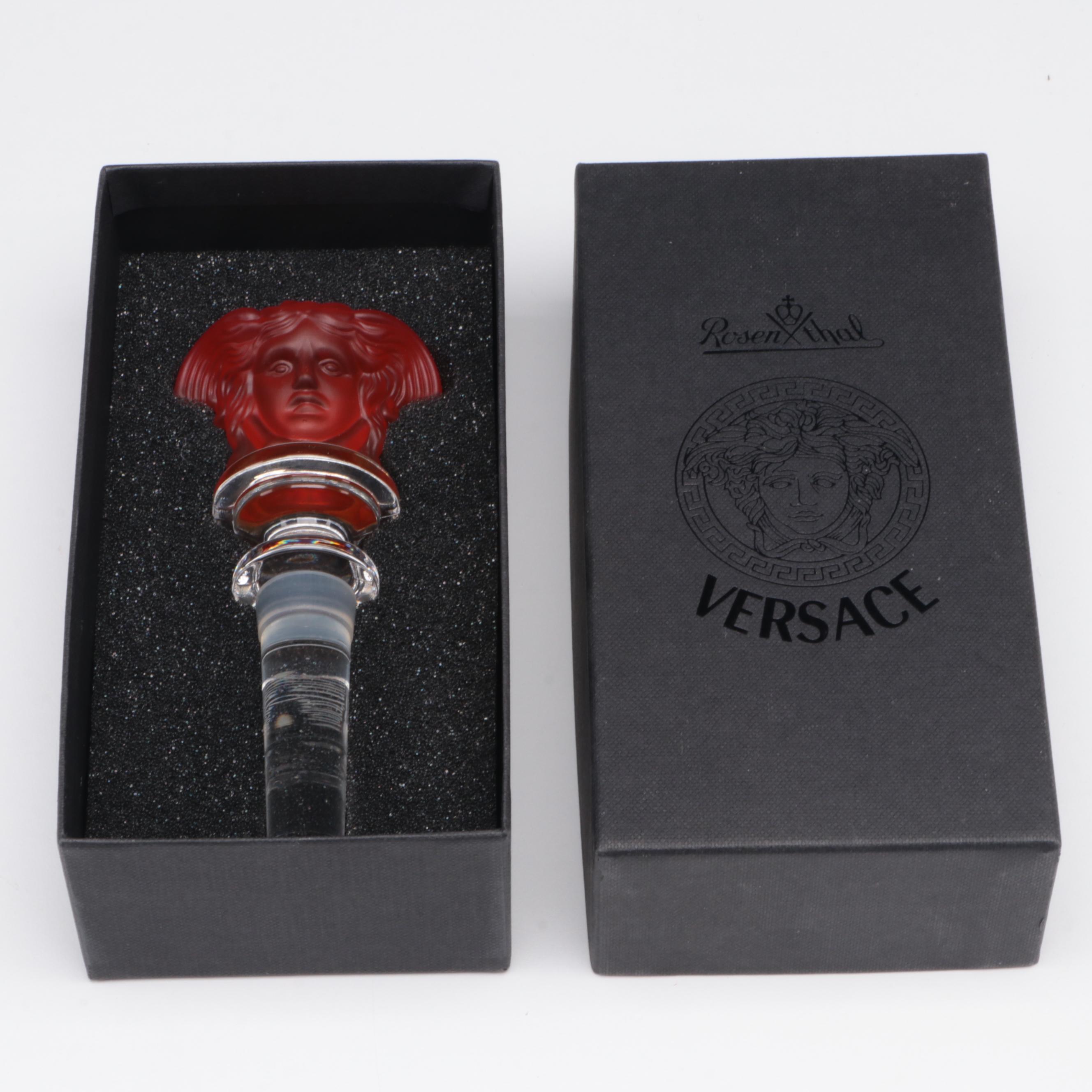 Rosenthal Versace Medusa Glass Bottle Stopper