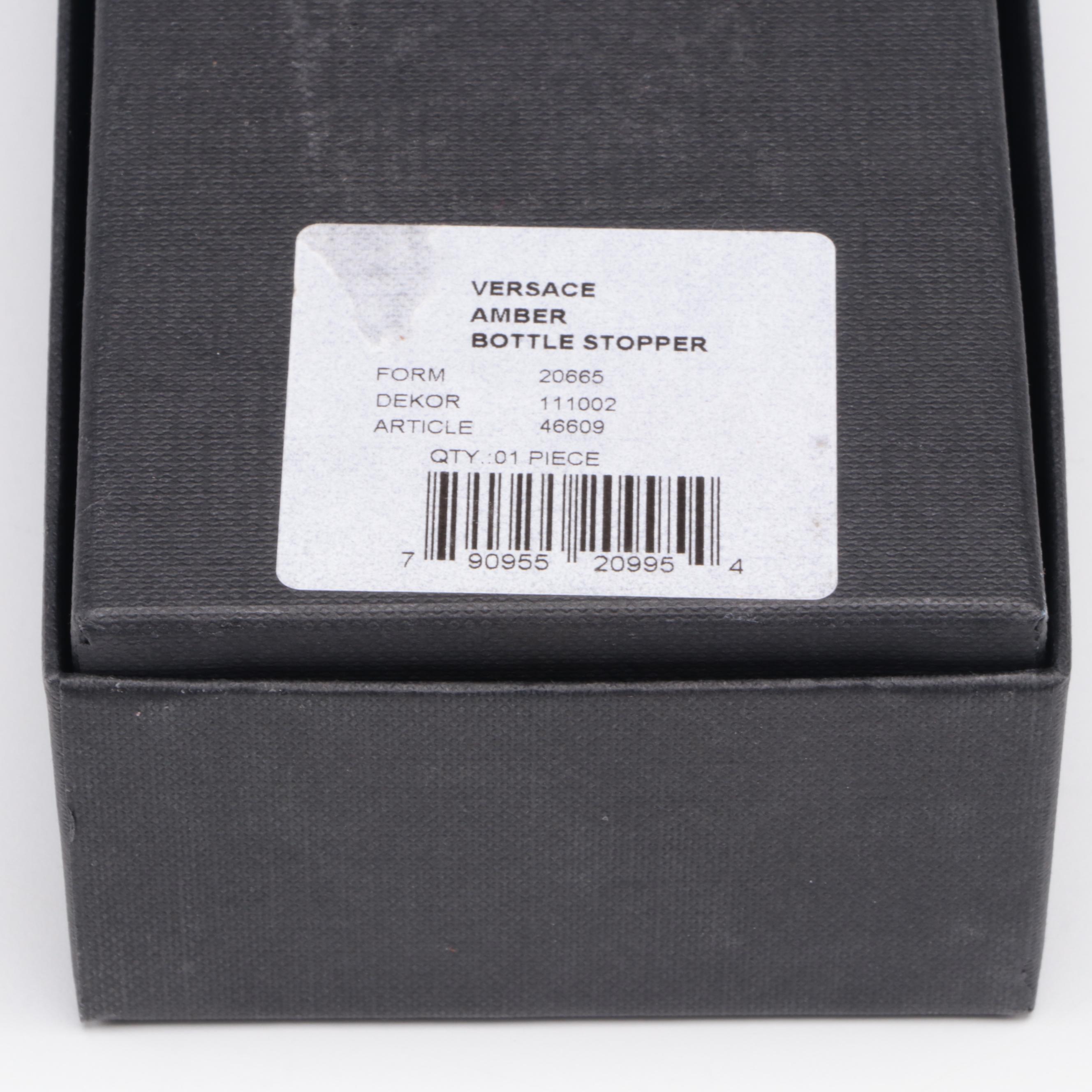 Rosenthal Versace Medusa Glass Bottle Stopper