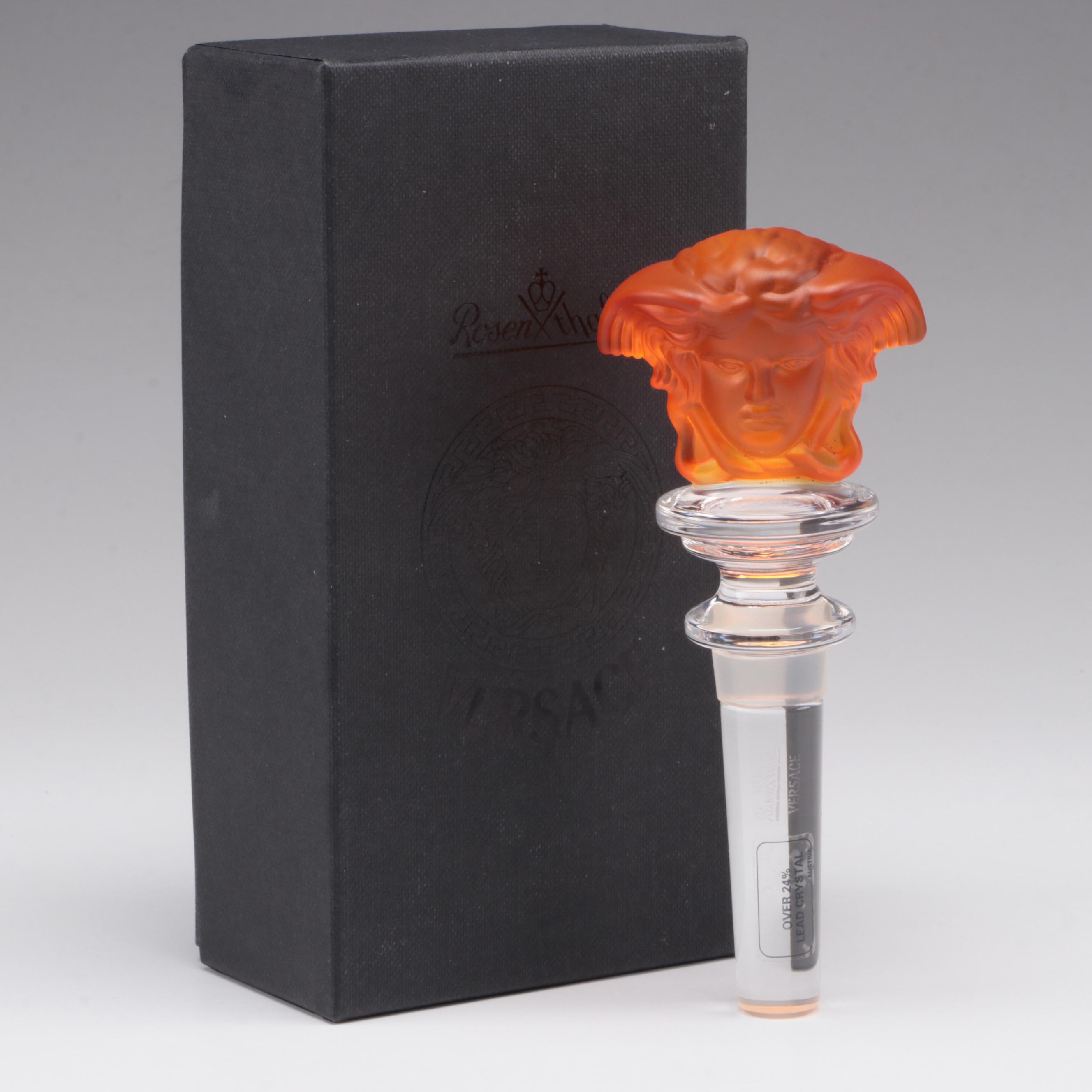 Rosenthal Versace Medusa Glass Bottle Stopper