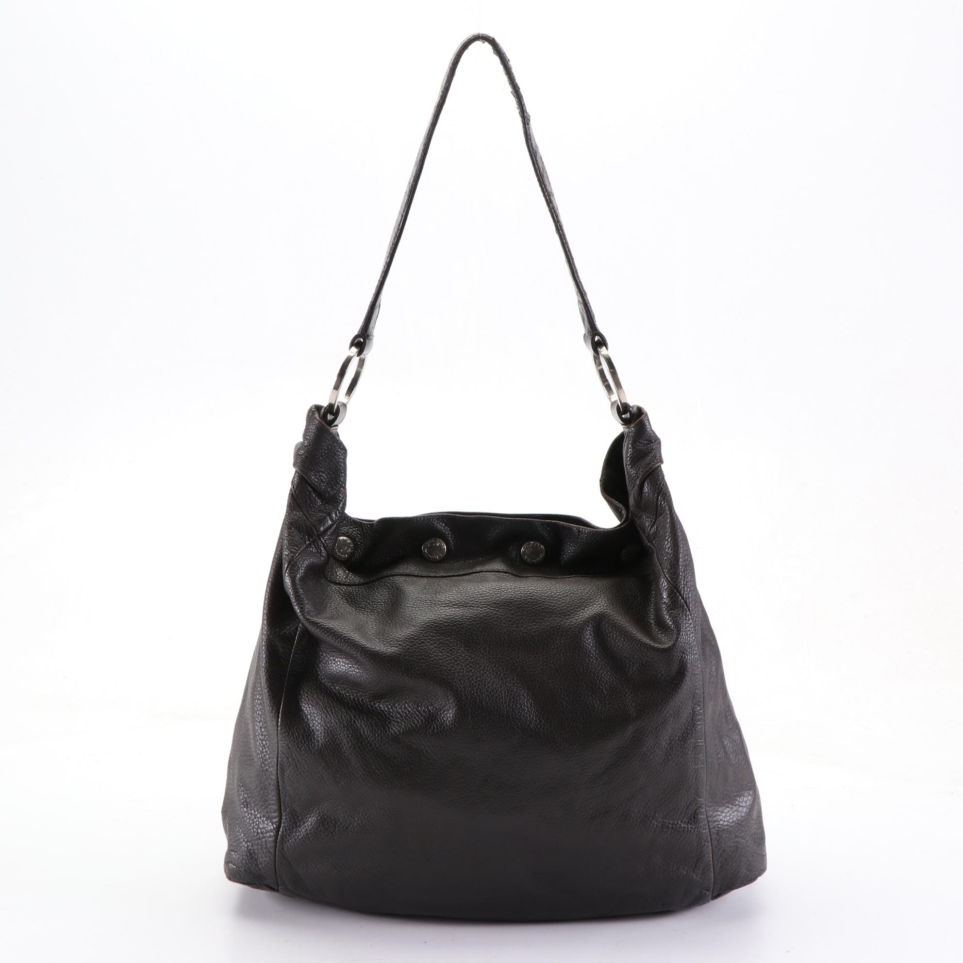 Prada Shoulder Bag in Dark Brown Grained Leather