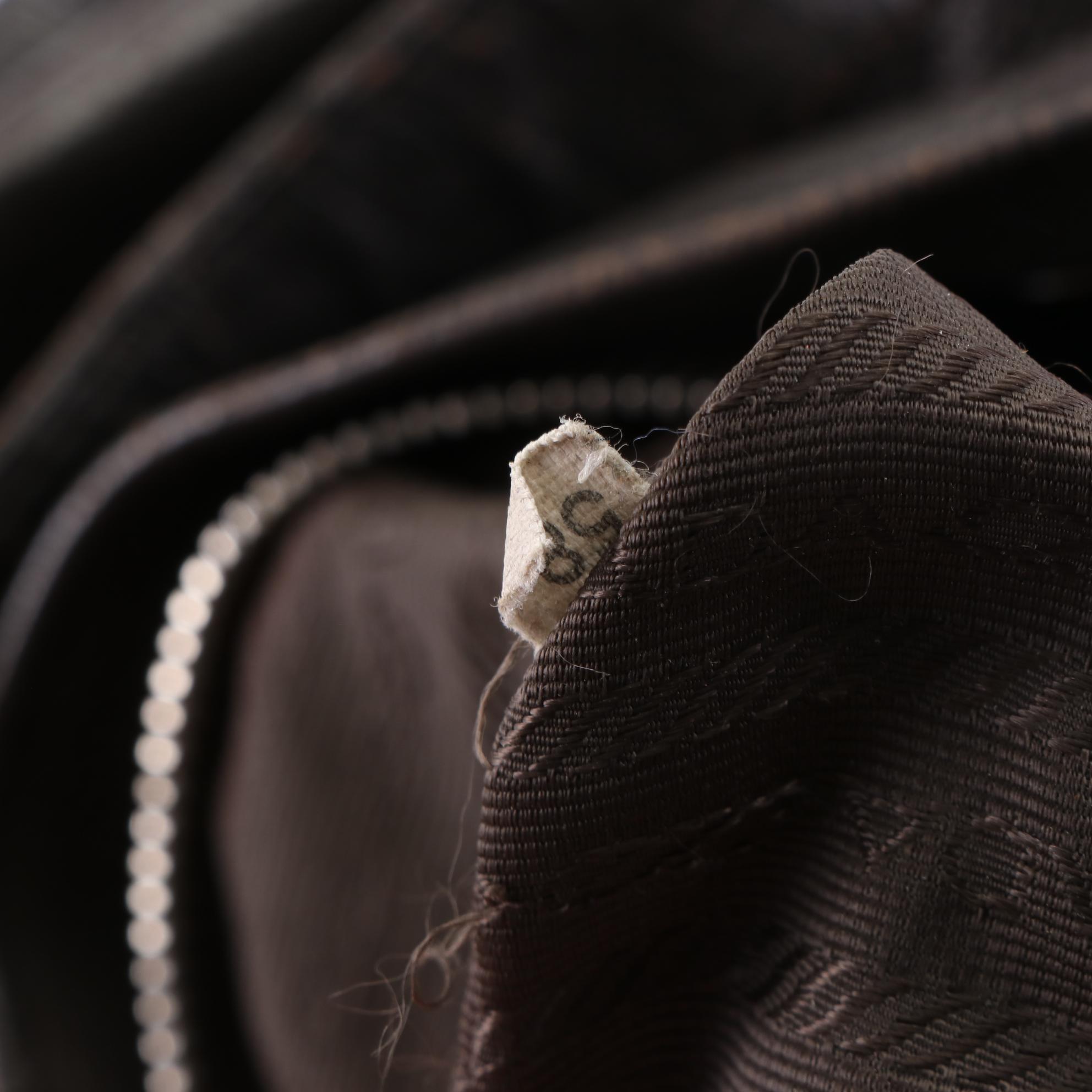 Prada Shoulder Bag in Dark Brown Grained Leather