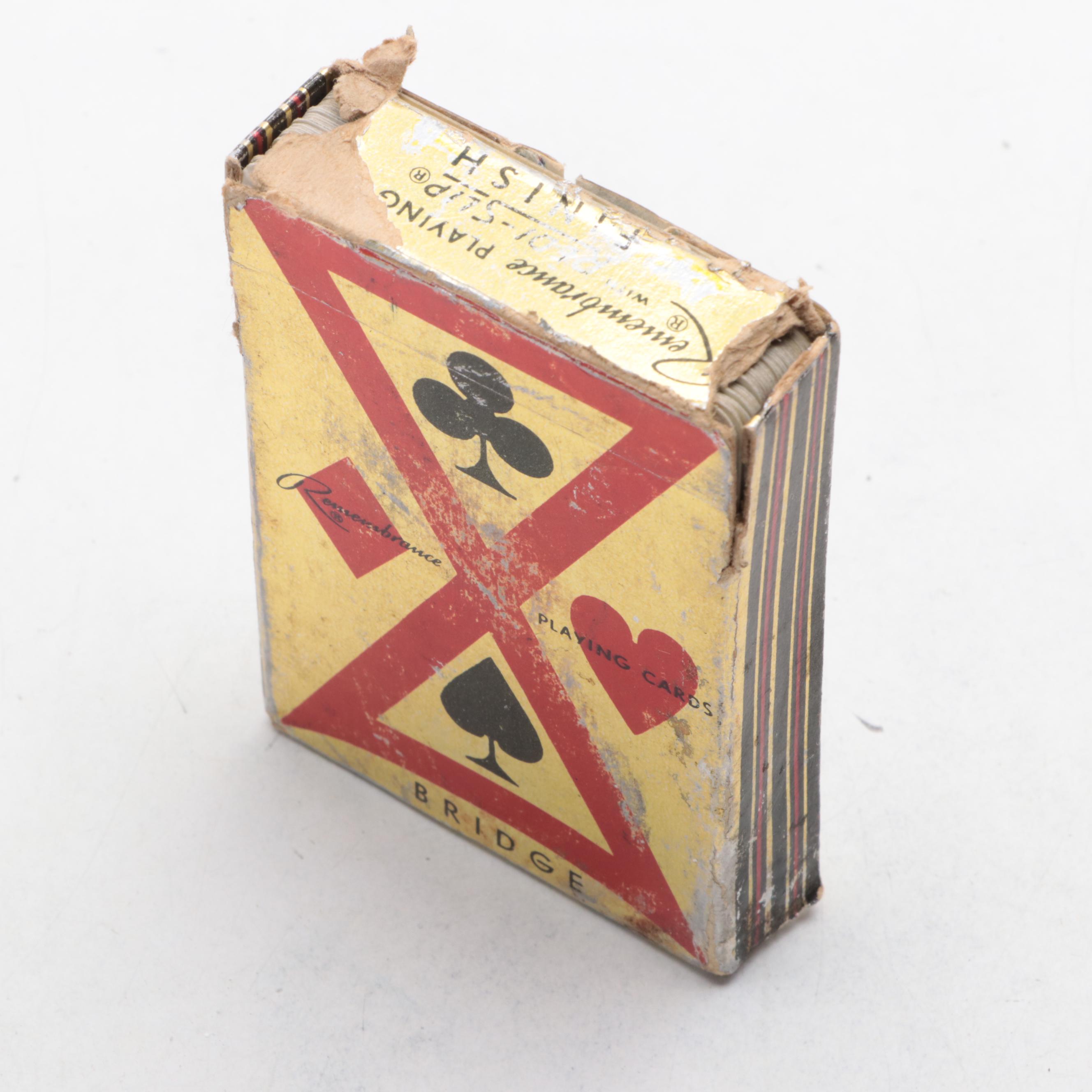 Stroh's Beer Playing Cards with Other Playing Cards and Poker Chips