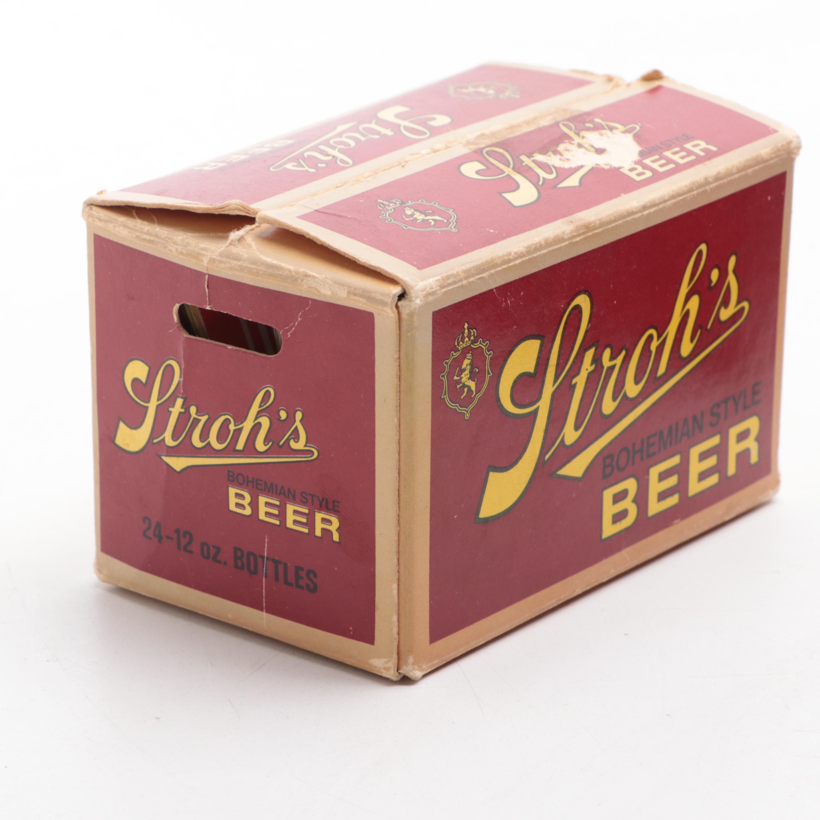 Stroh's Beer Playing Cards with Other Playing Cards and Poker Chips