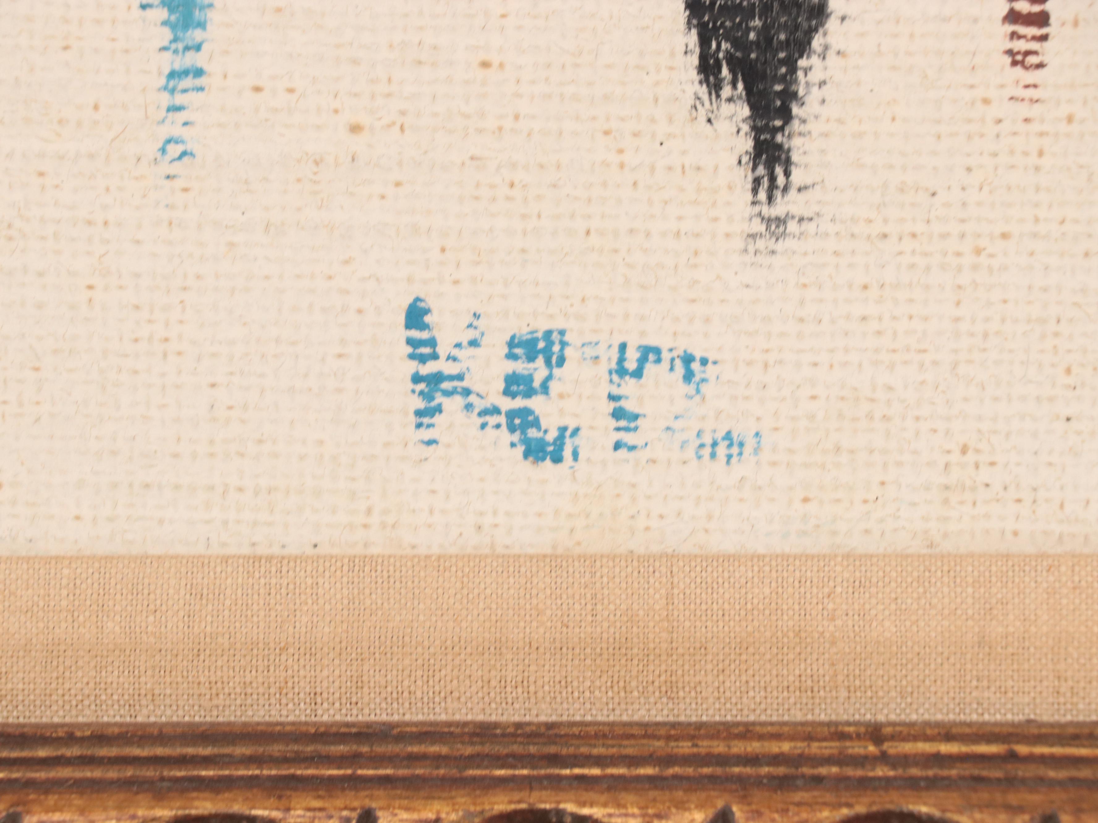 Fritz Ketz Oil Painting of Figures in Cityscape