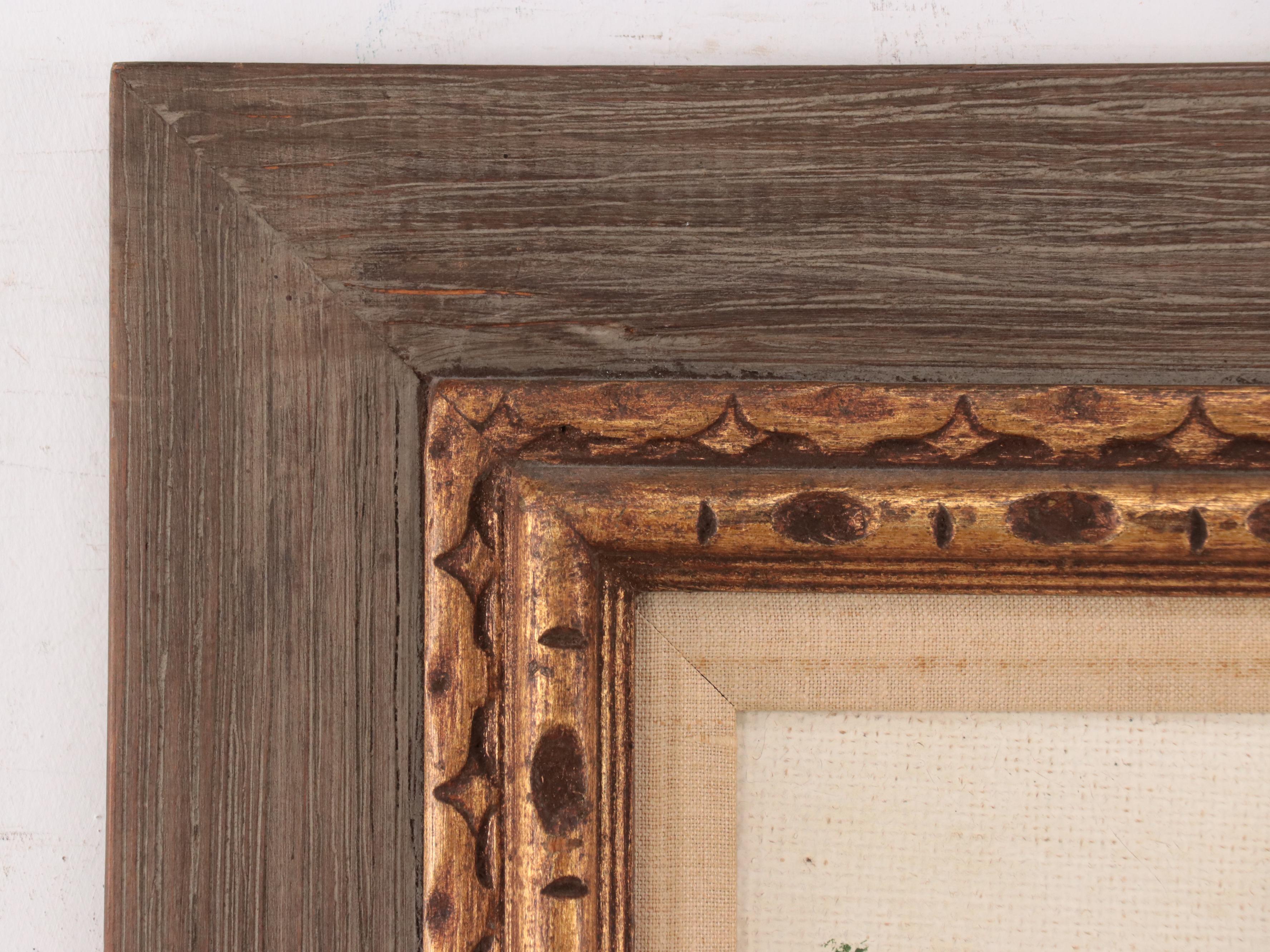 Fritz Ketz Oil Painting of Figures in Cityscape