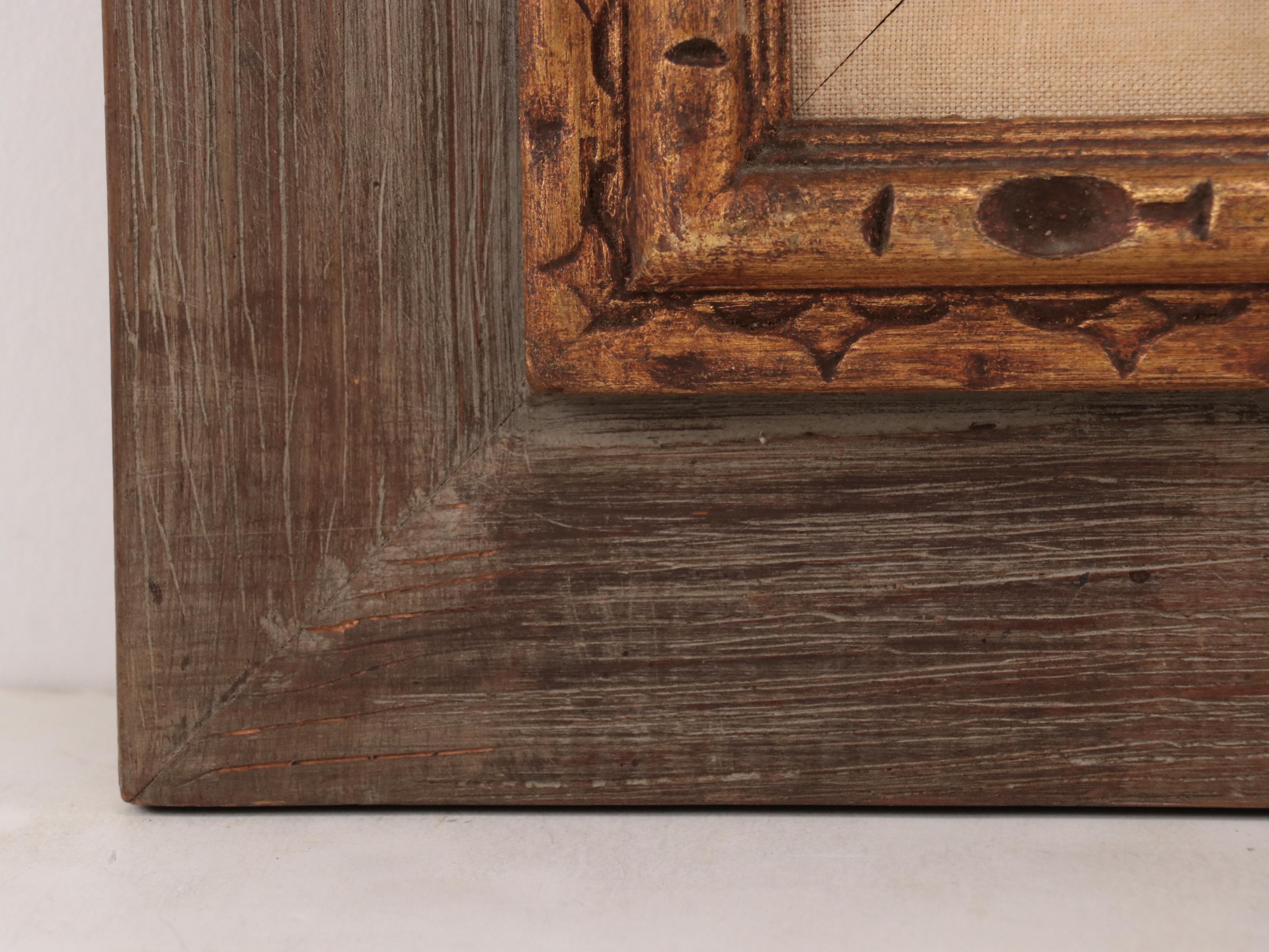 Fritz Ketz Oil Painting of Figures in Cityscape