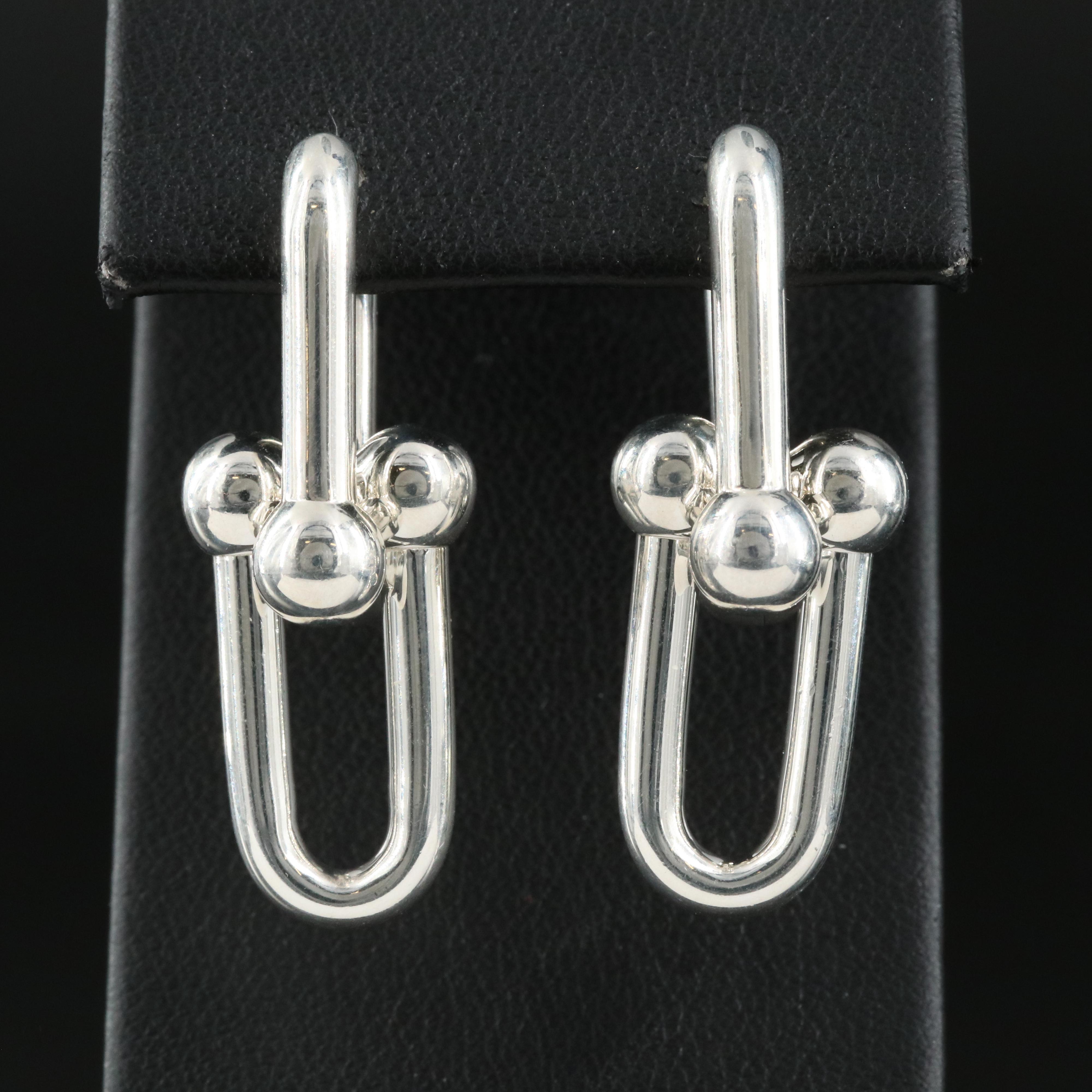 Tiffany & Co. "HardWear" Sterling Large Link Earrings