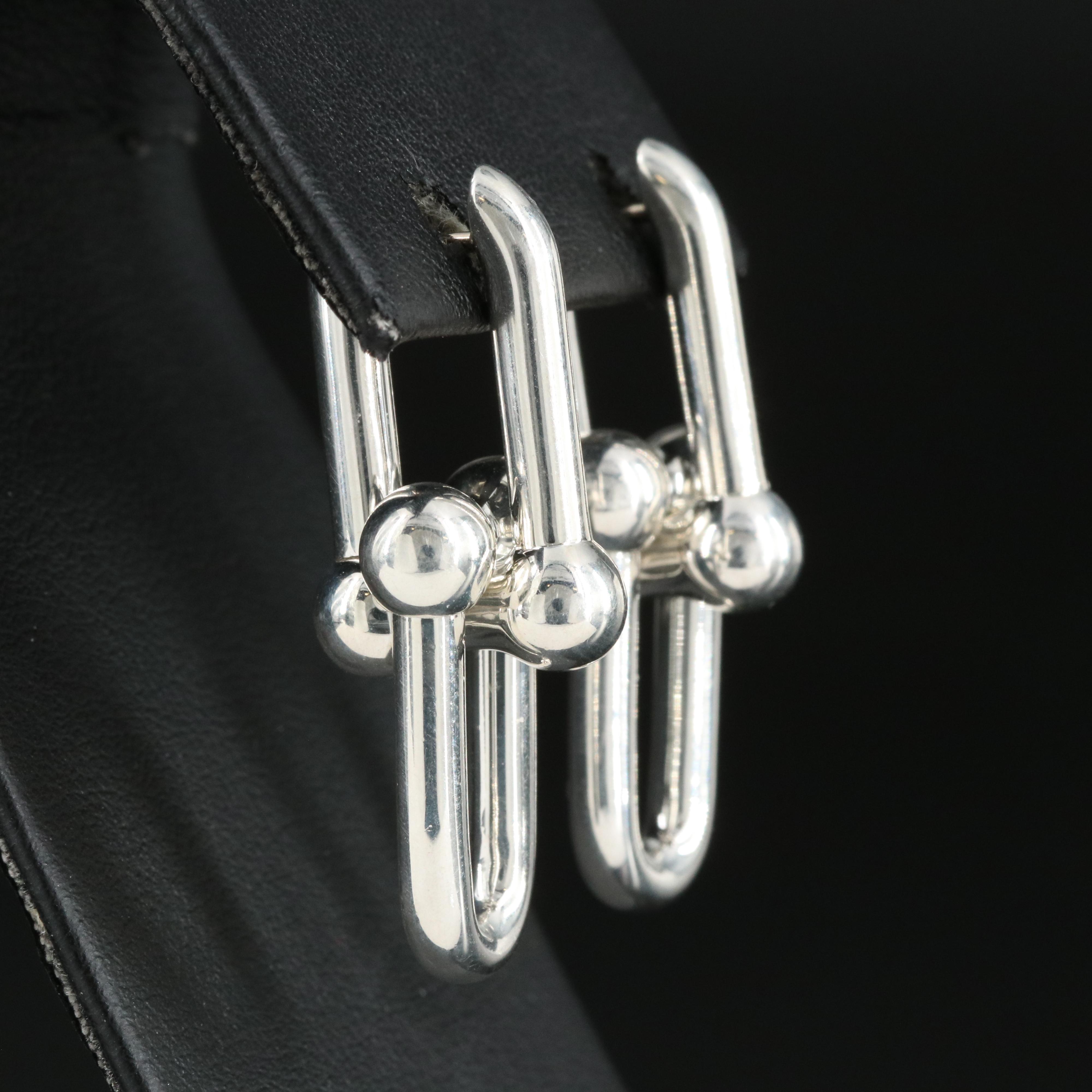 Tiffany & Co. "HardWear" Sterling Large Link Earrings