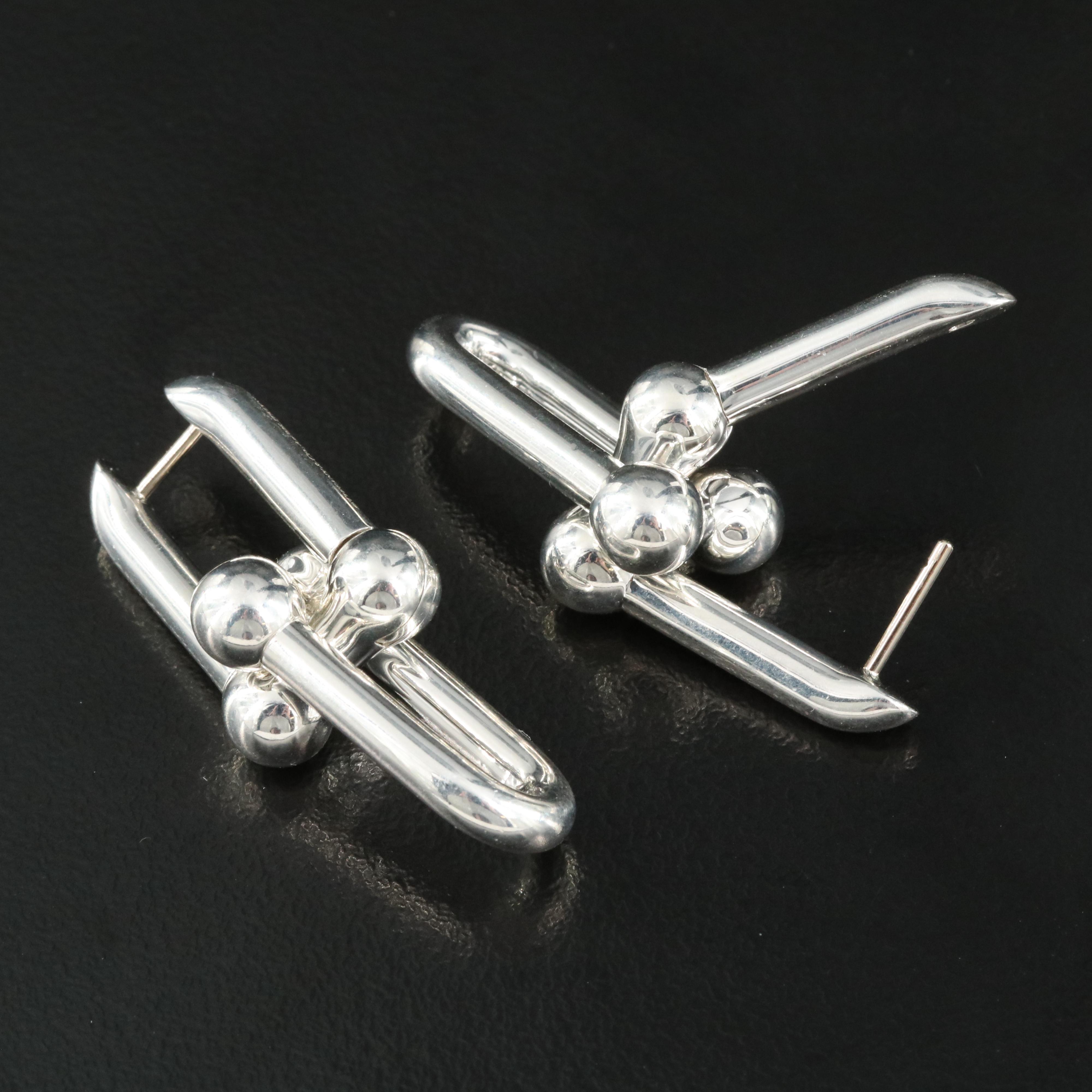 Tiffany & Co. "HardWear" Sterling Large Link Earrings